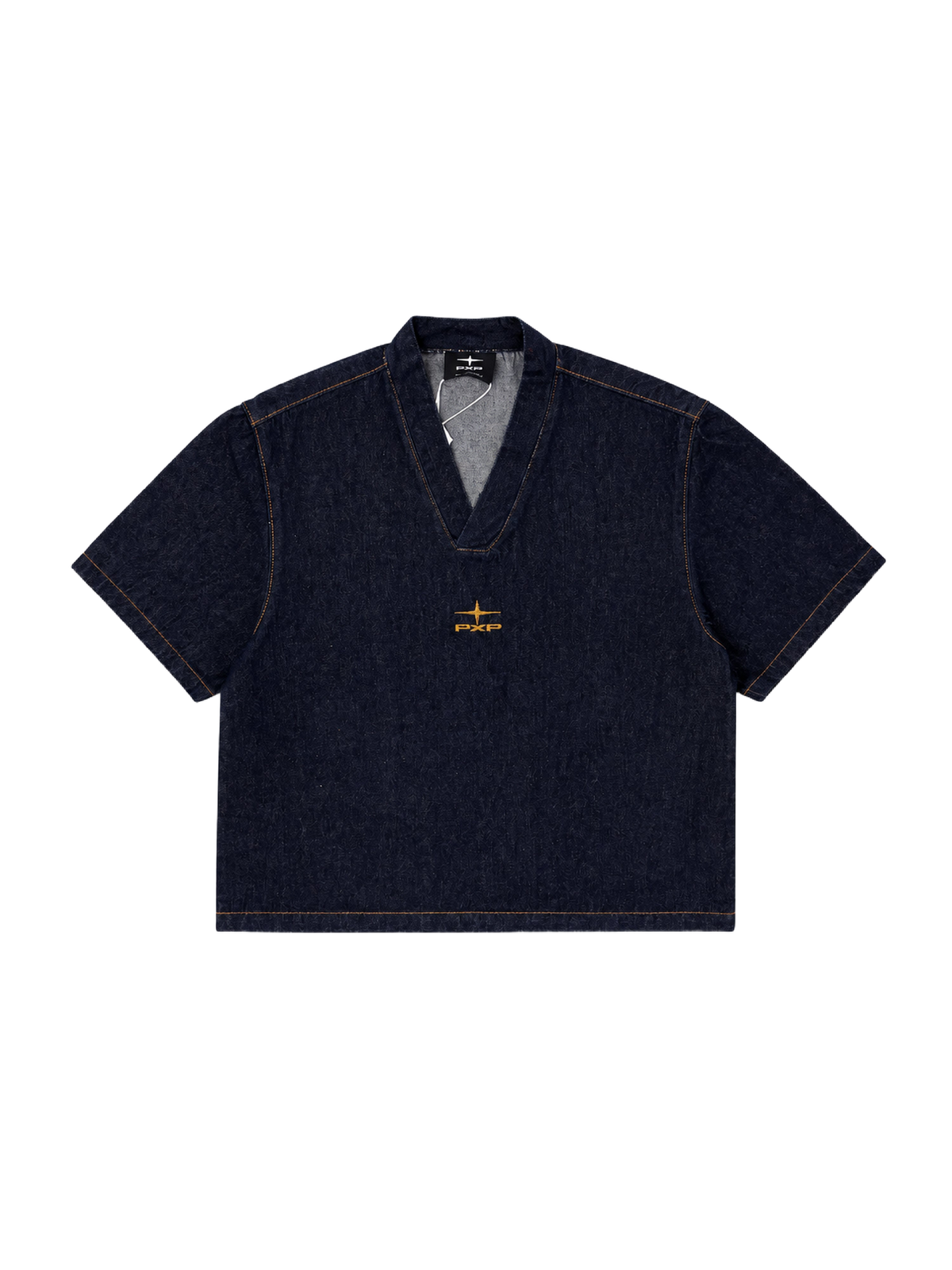 PXP - T-SHIRT EN DENIM COL V SNOW