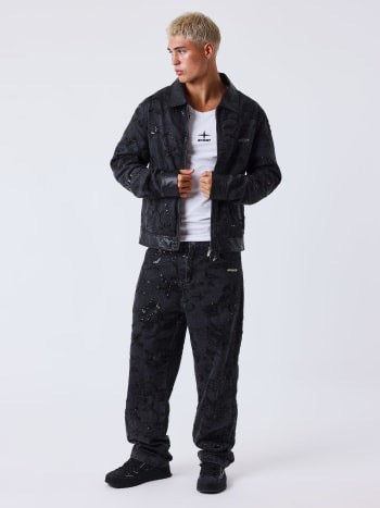 PXP - Jean bling gris diamants