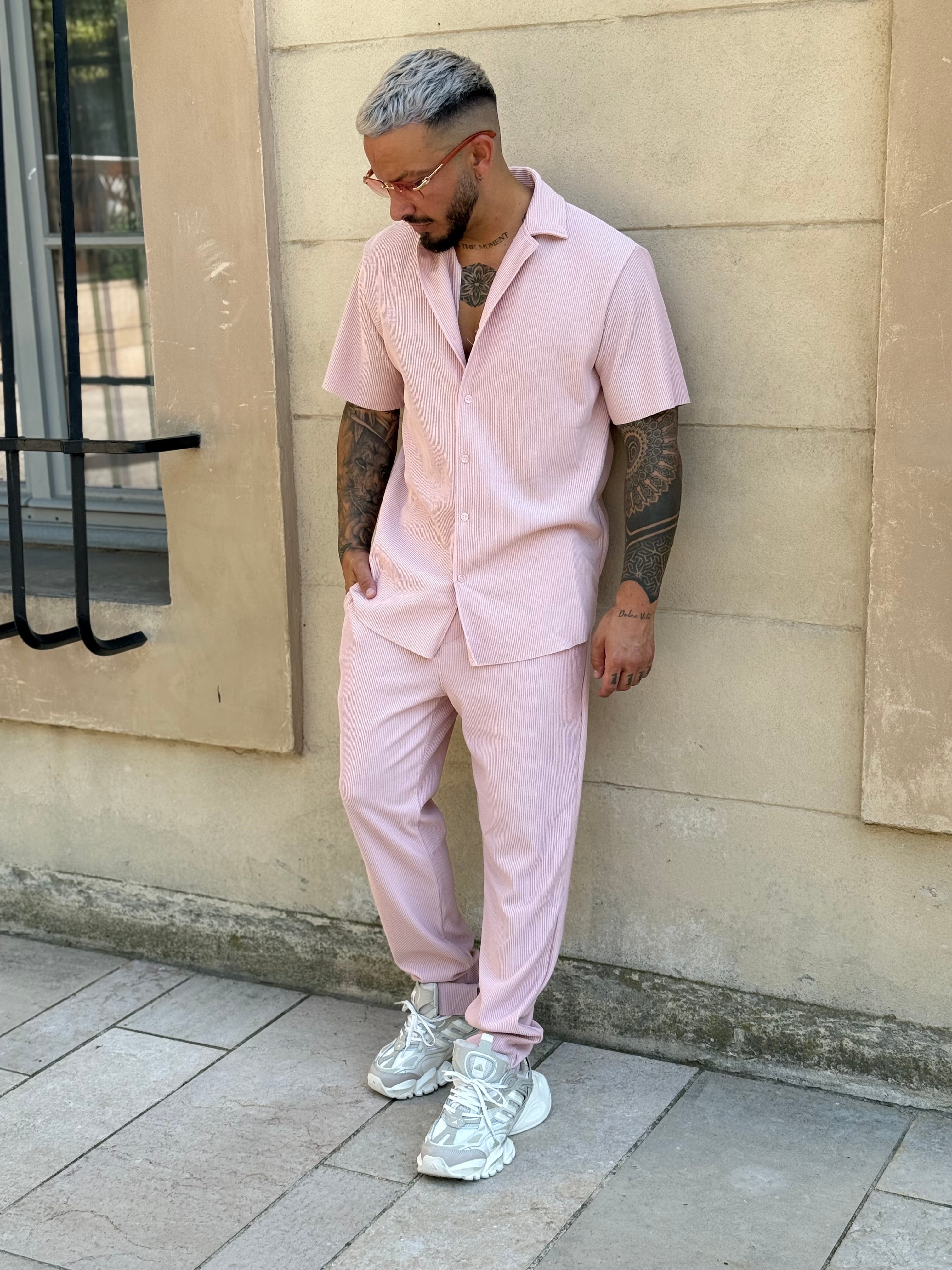 Ensemble Pablo Chemise pantalon Rose