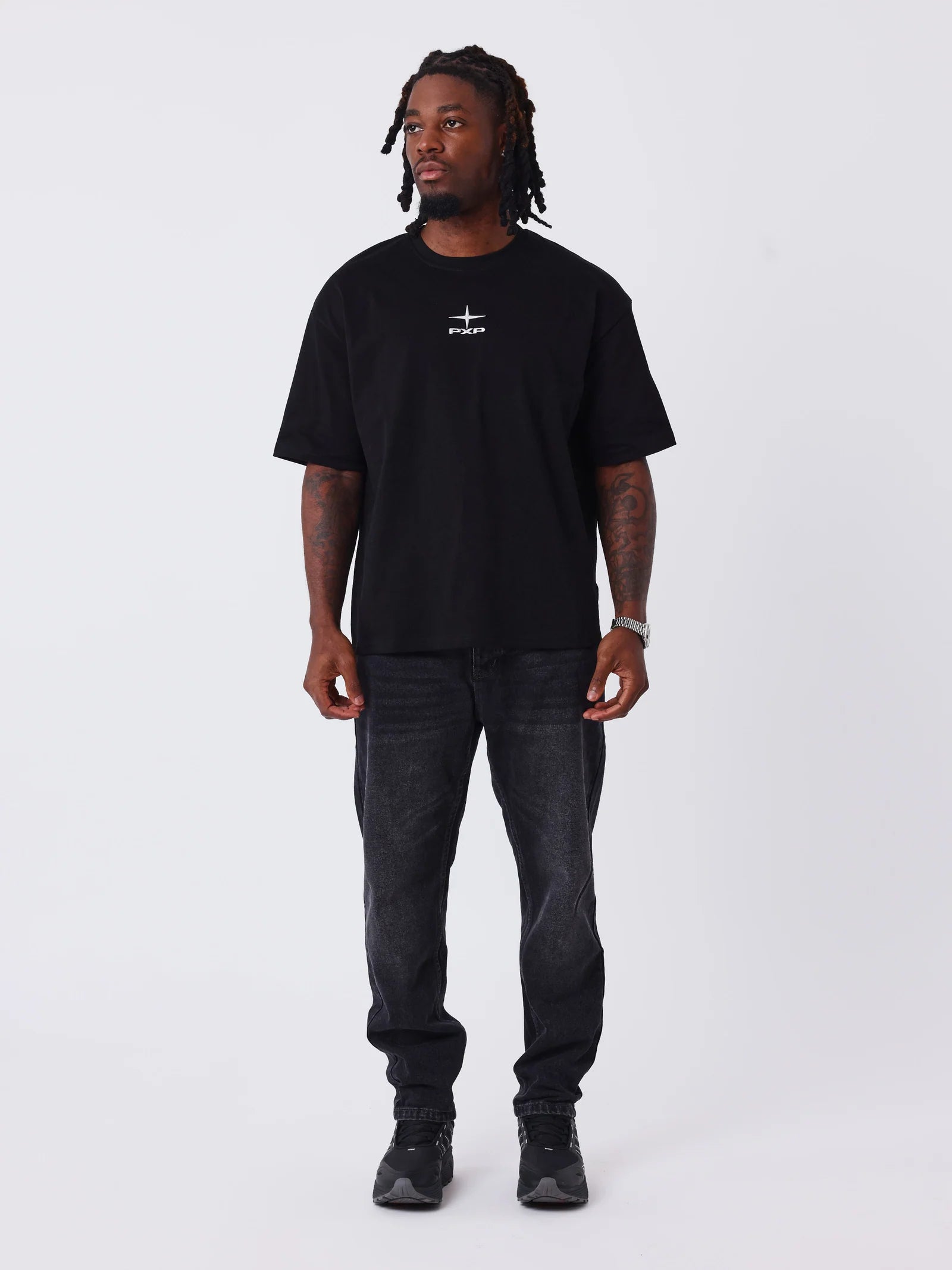 PXP - T-shirt noir brodé