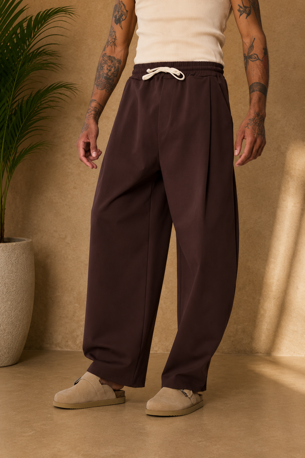 Pantalon ballon marron