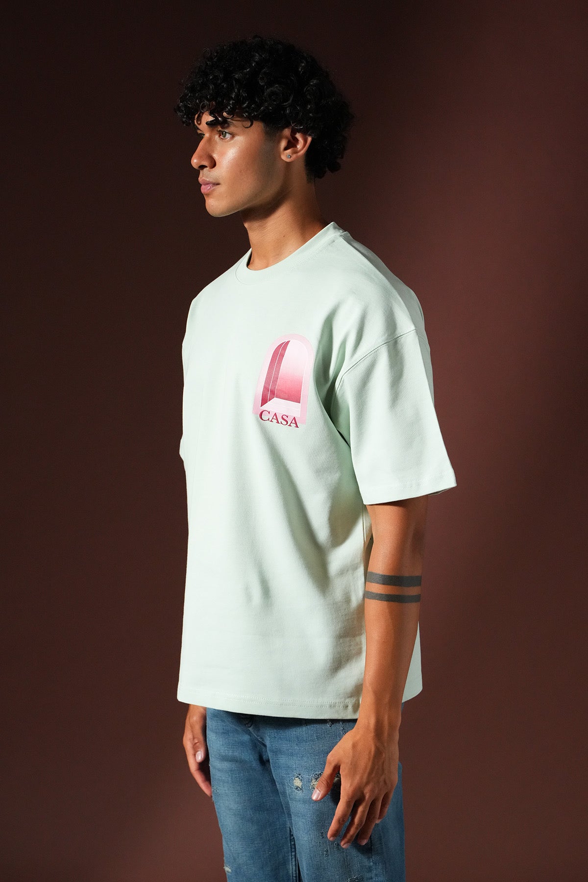 T-Shirt Casa Mint / rouge