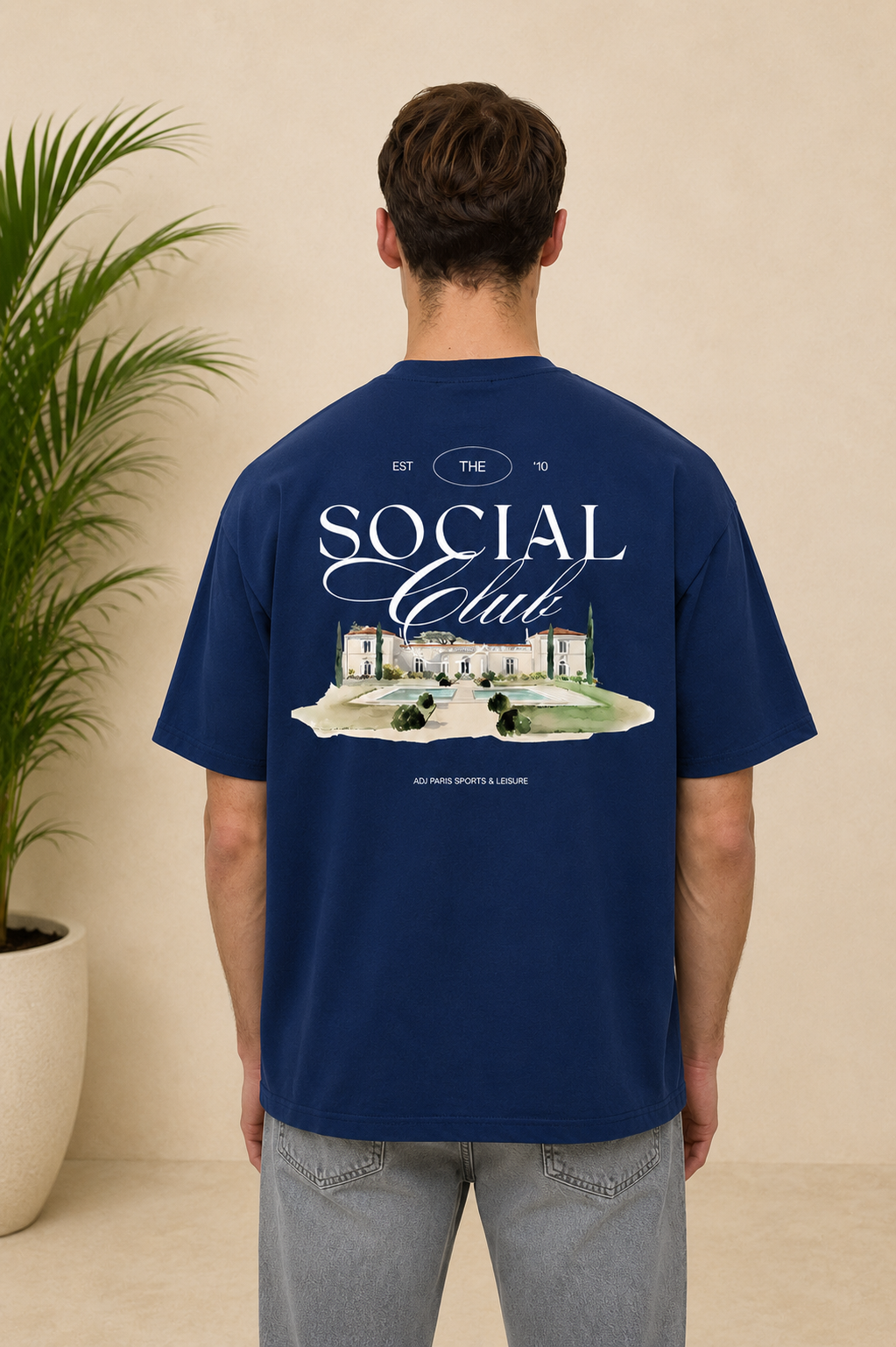 T-Shirt Social Club bleu