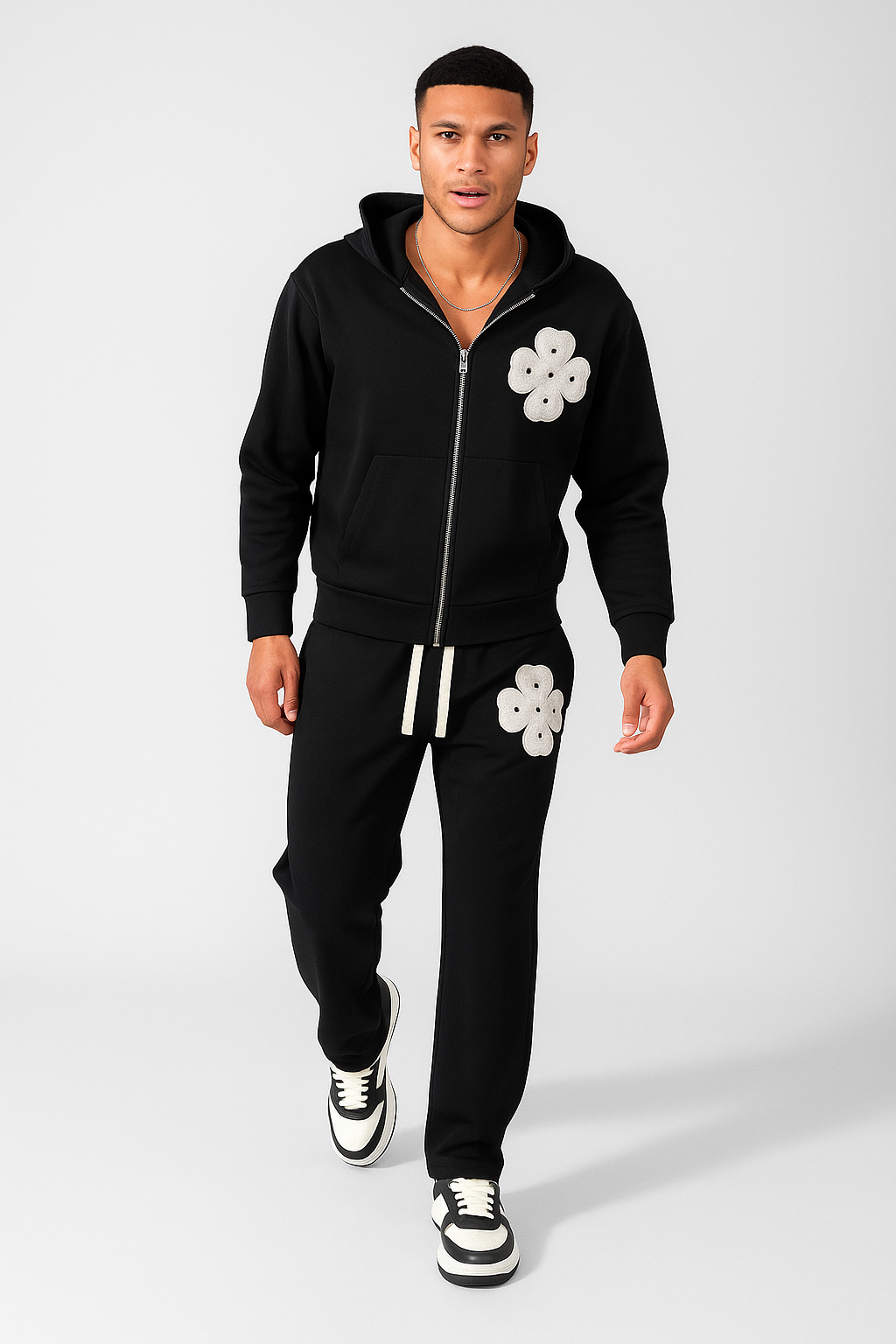 Ensemble survêtement noir trèfle