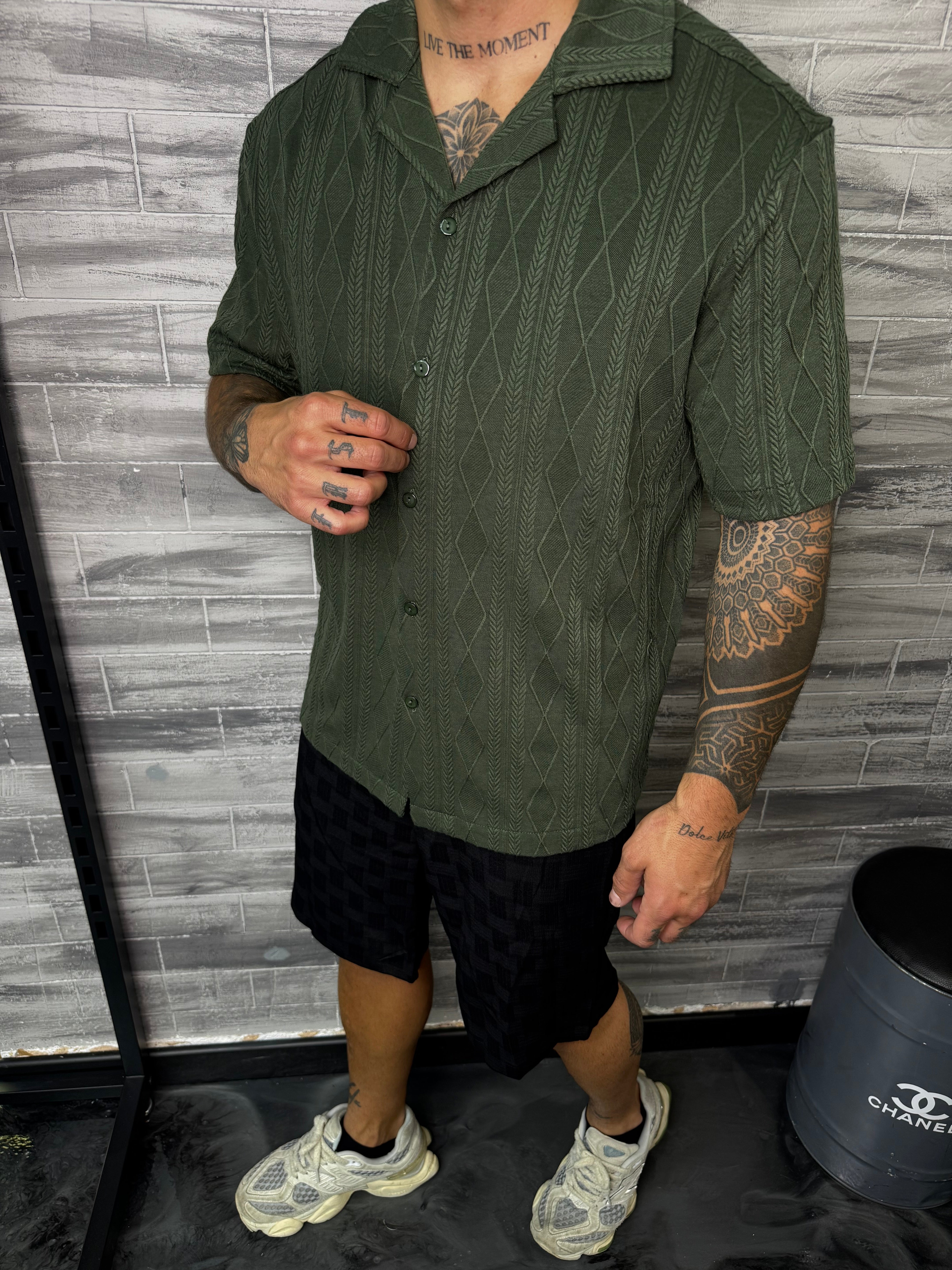 Chemise Valence M. courte kaki