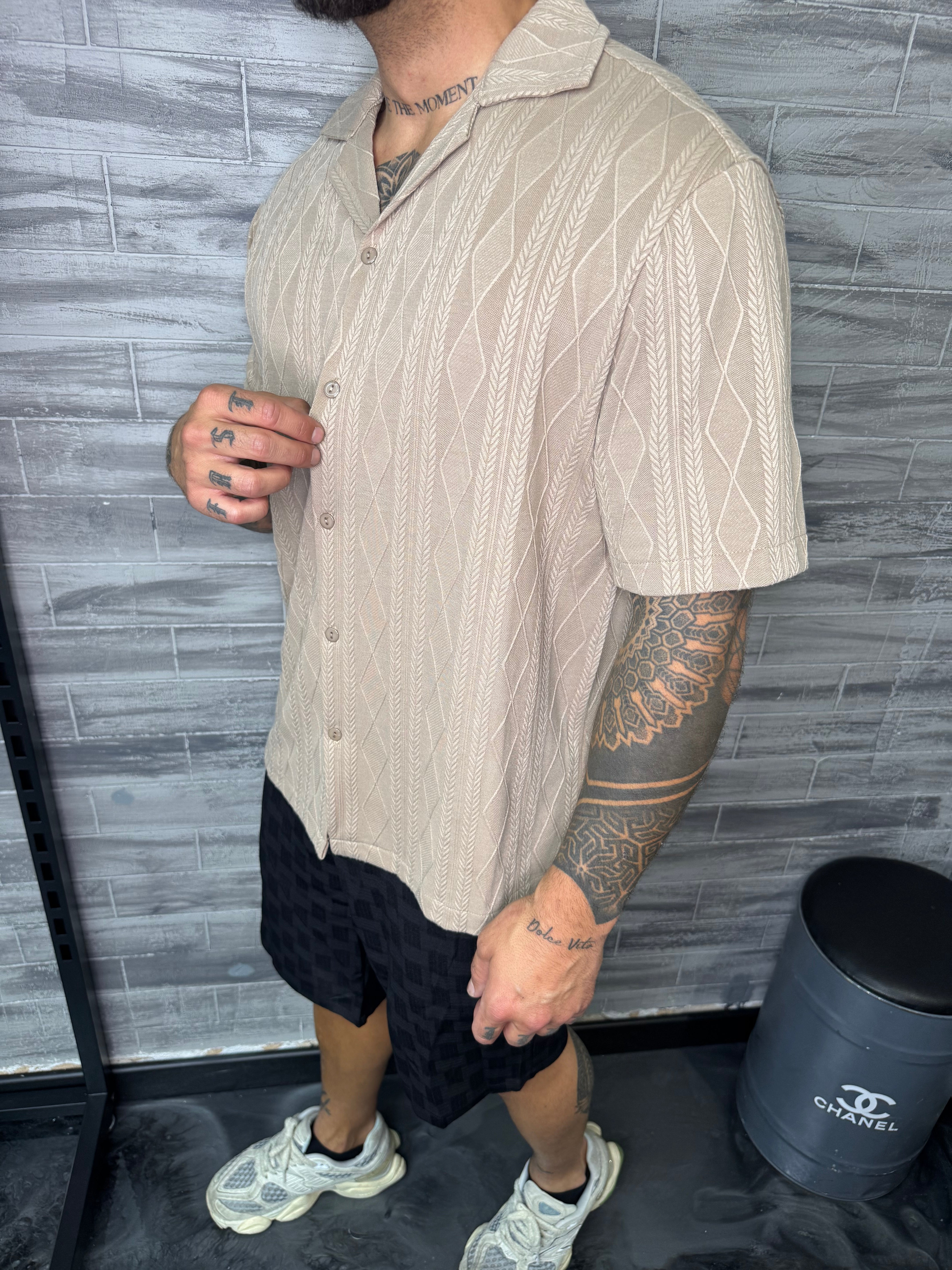 Chemise Valence M. courte beige