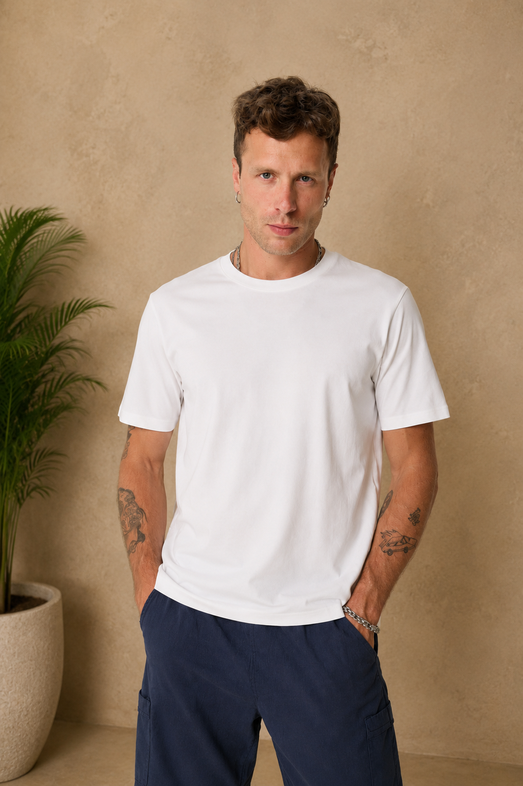T-shirt uni blanc