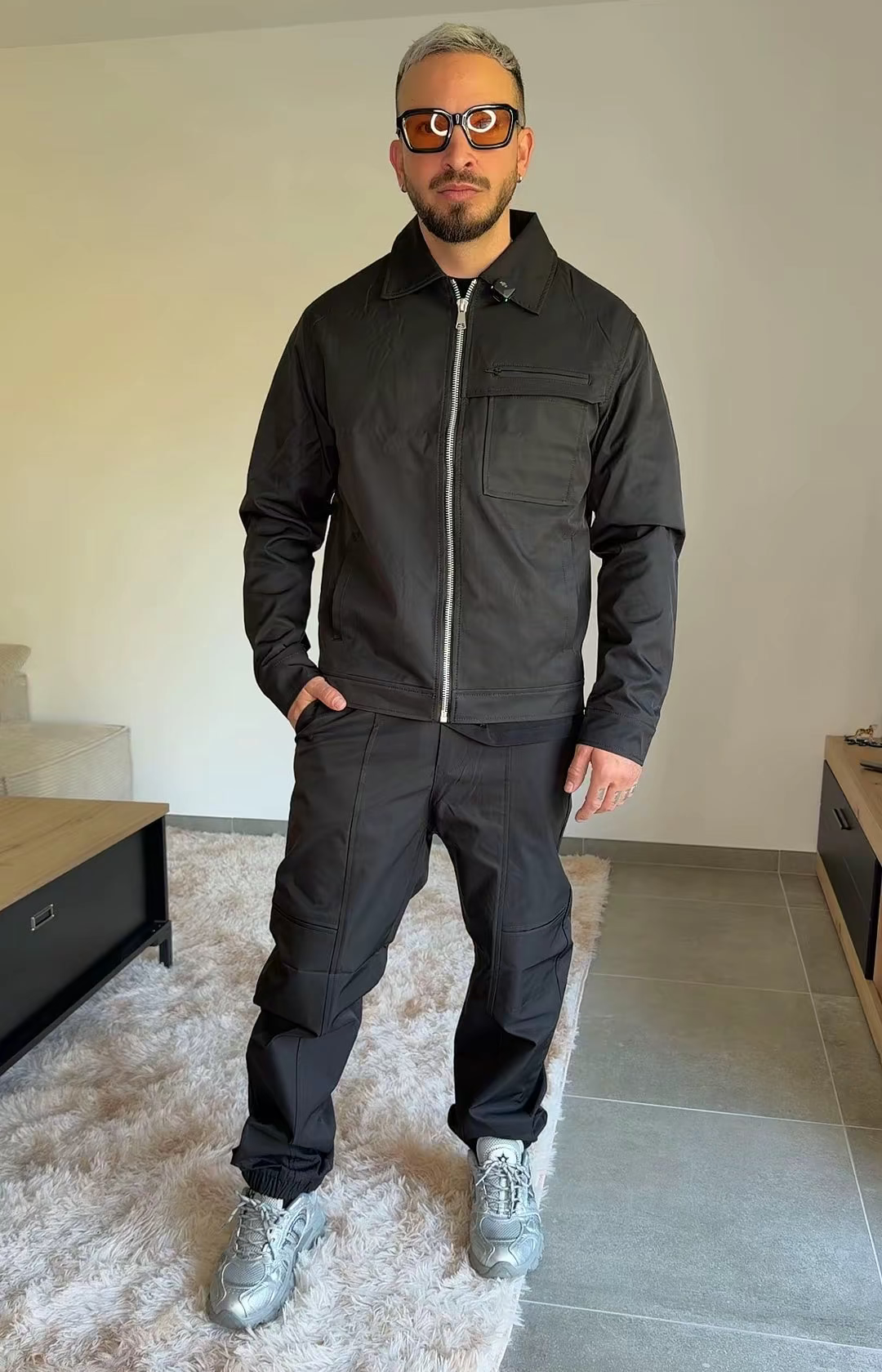 Ensemble zip imper noir