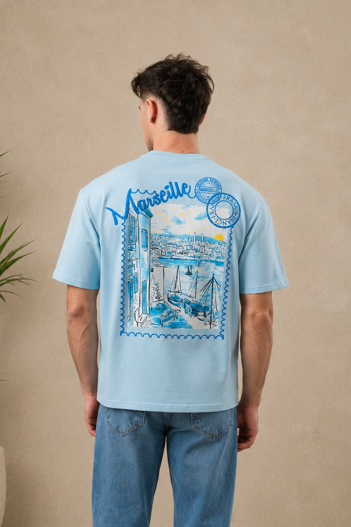 T-shirt Marseille bleu
