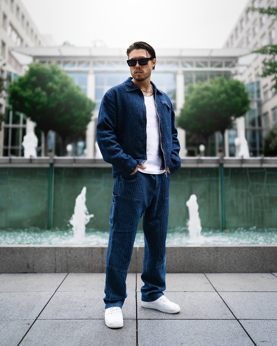 Ensemble denim veste + pantalon