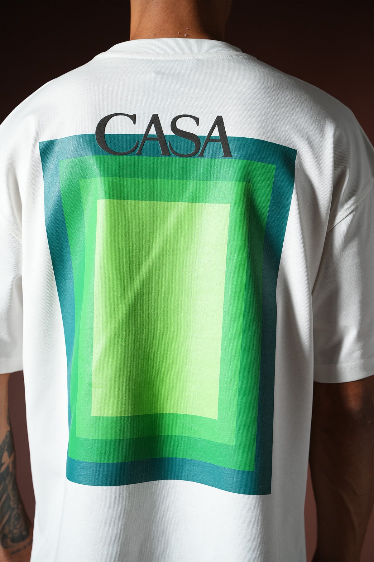 T-Shirt Casa blanc / vert