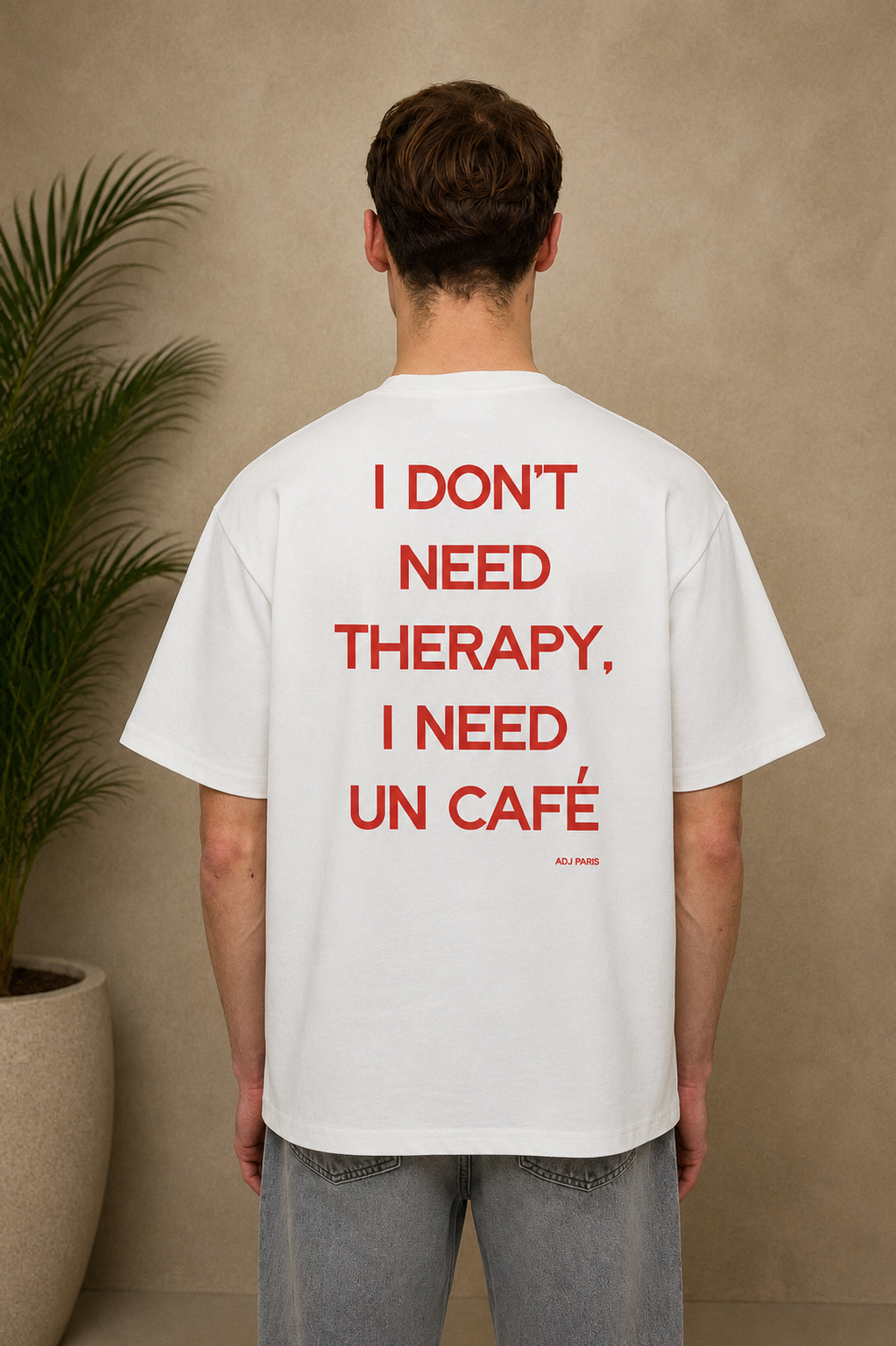 T-shirt Coffee blanc