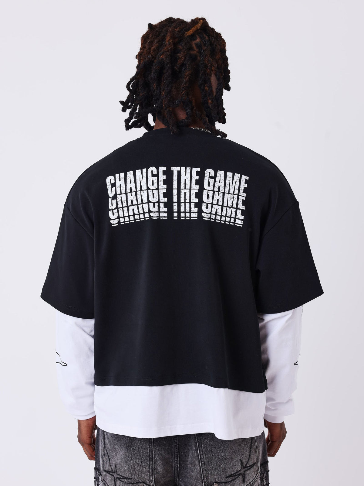 PXP - T-SHIRT MANCHE LONGUE CHANGE THE GAME NOIR
