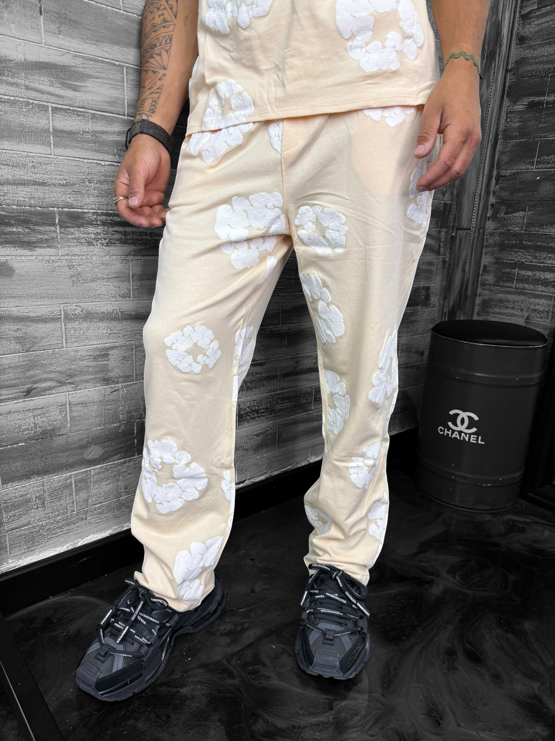 Ensemble Tears t-shirt pantalon beige