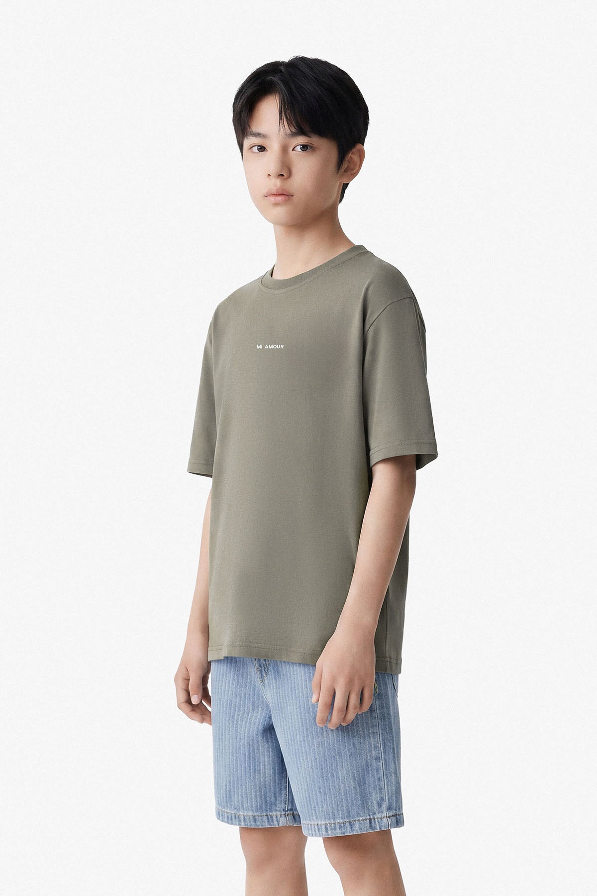 T-shirt enfant Amore kaki