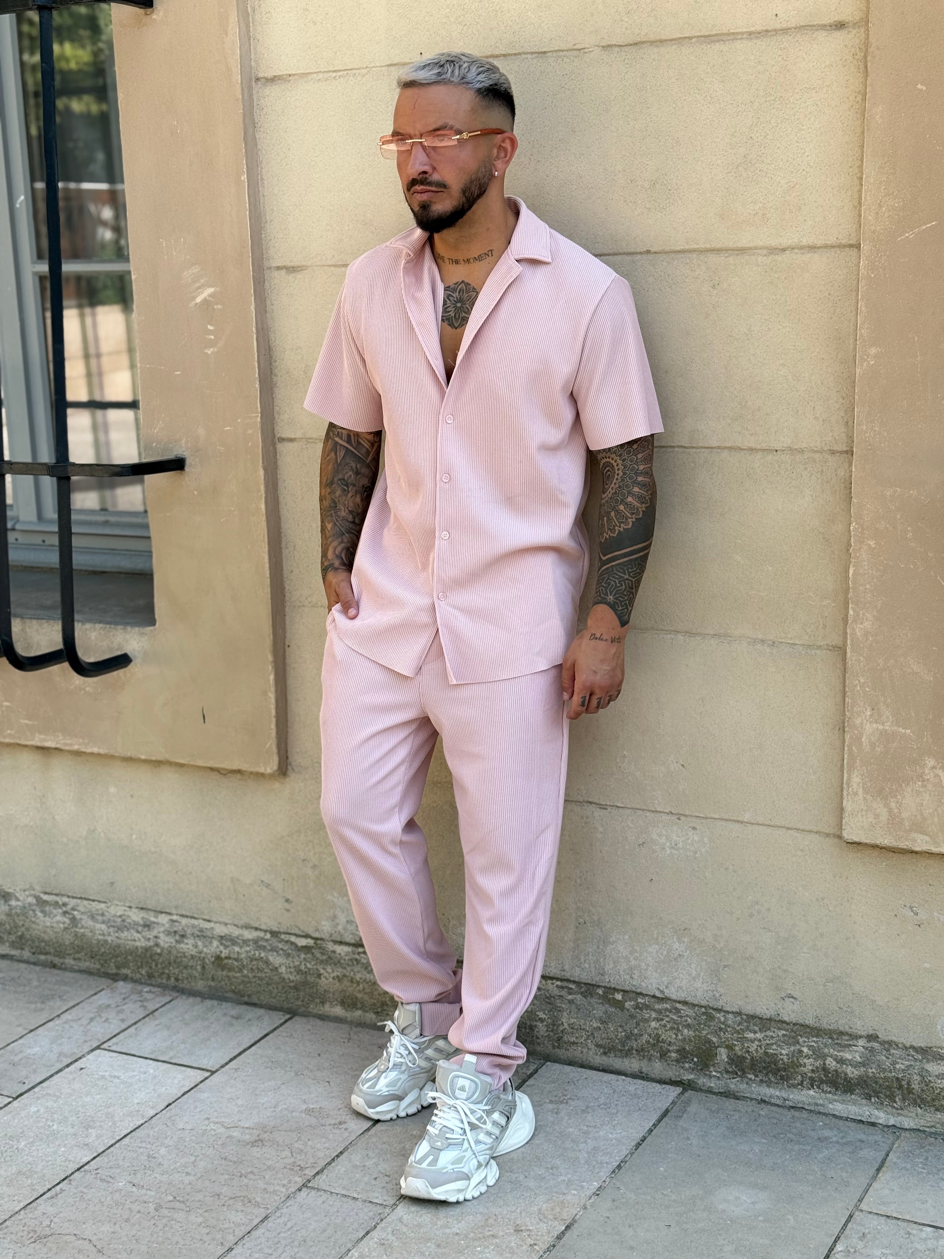 Ensemble Pablo Chemise pantalon Rose