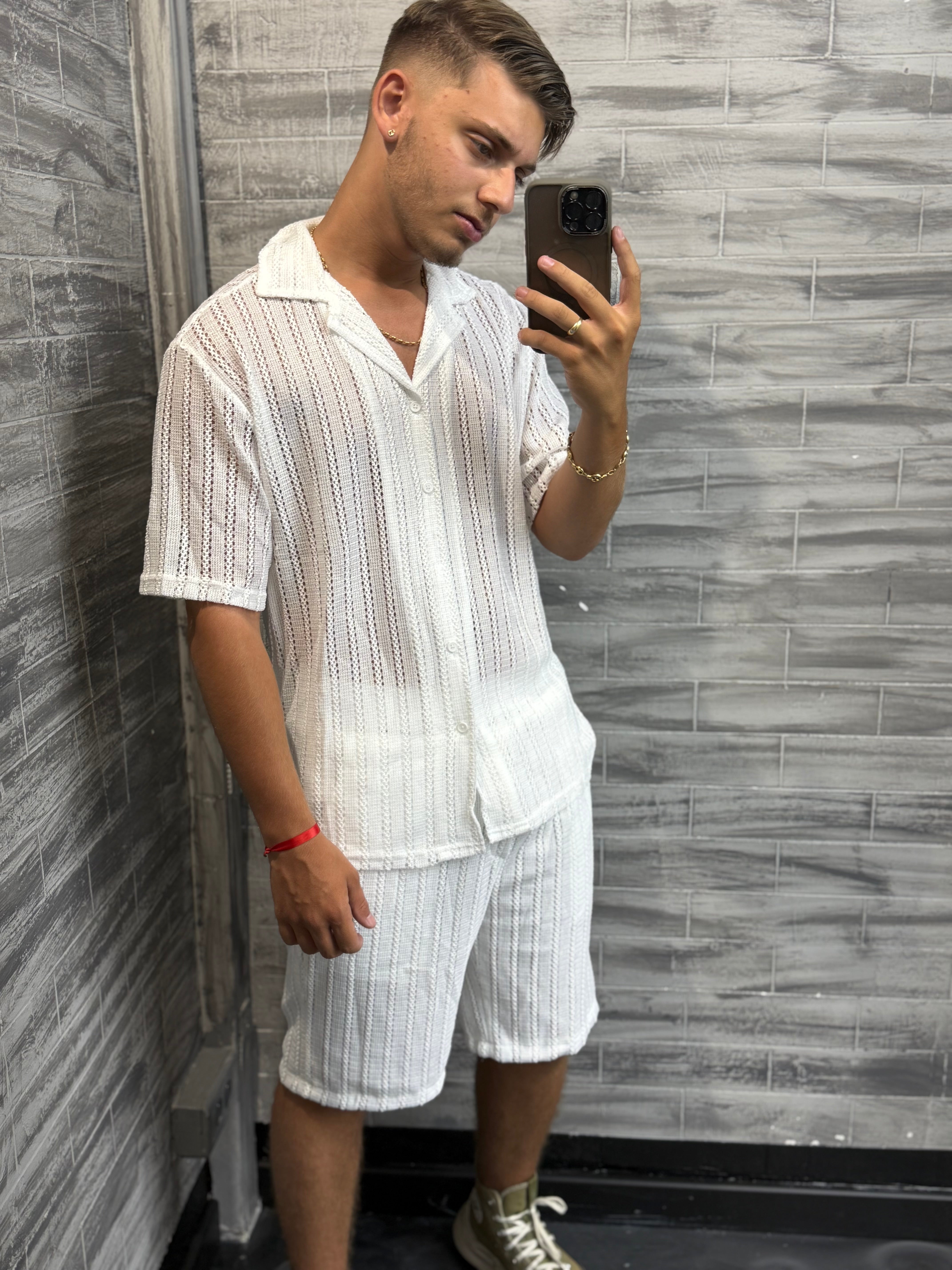 Ensemble Madrid short + chemise blanc