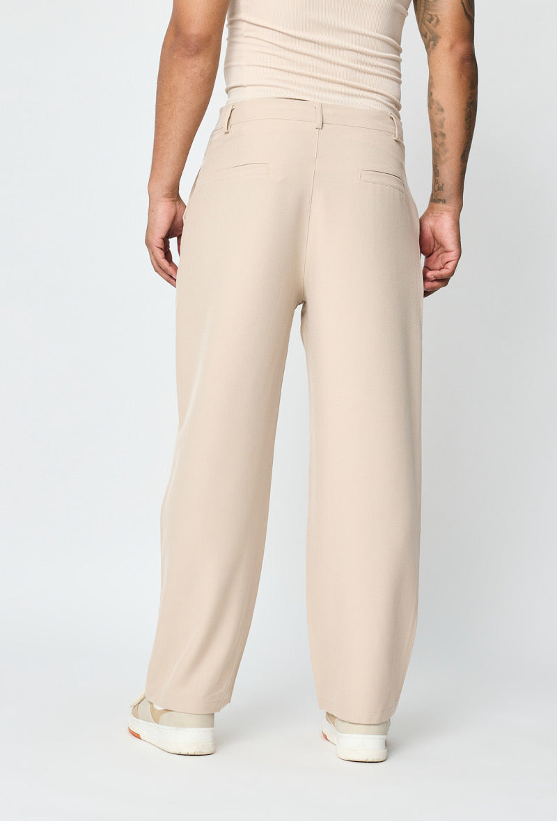 Pantalon beige coupe droite