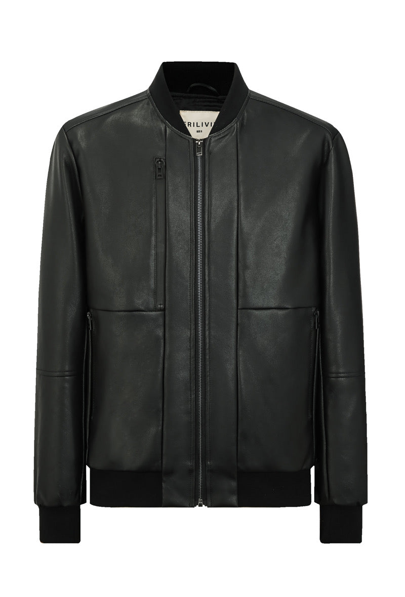 Veste Simili cuir noir