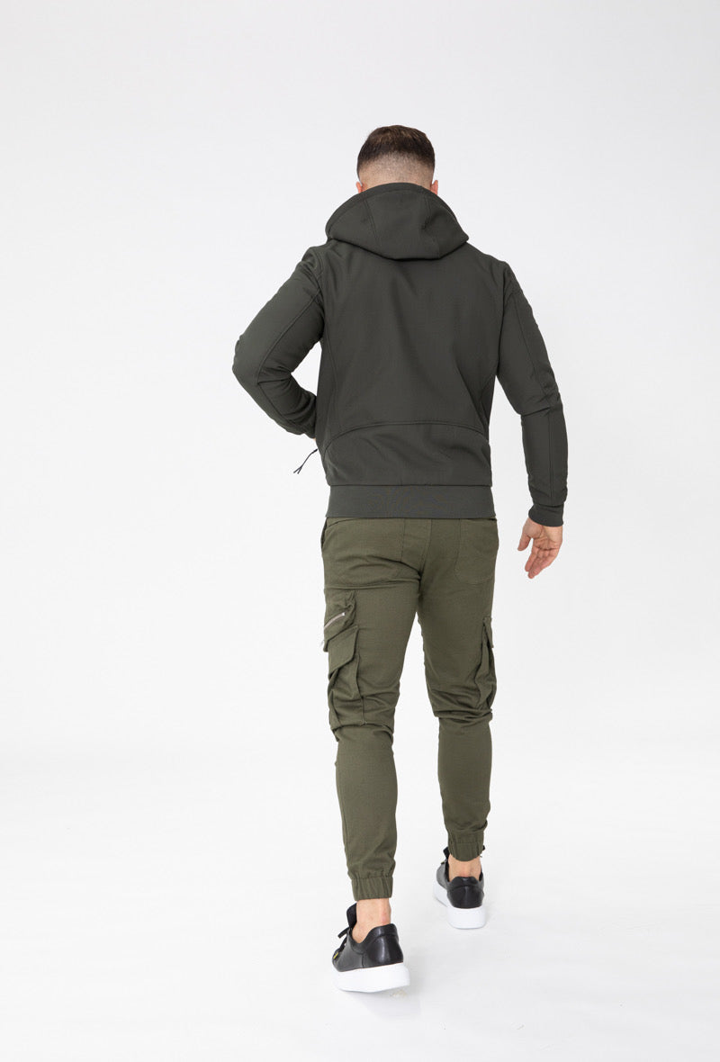 Veste capuche kaki