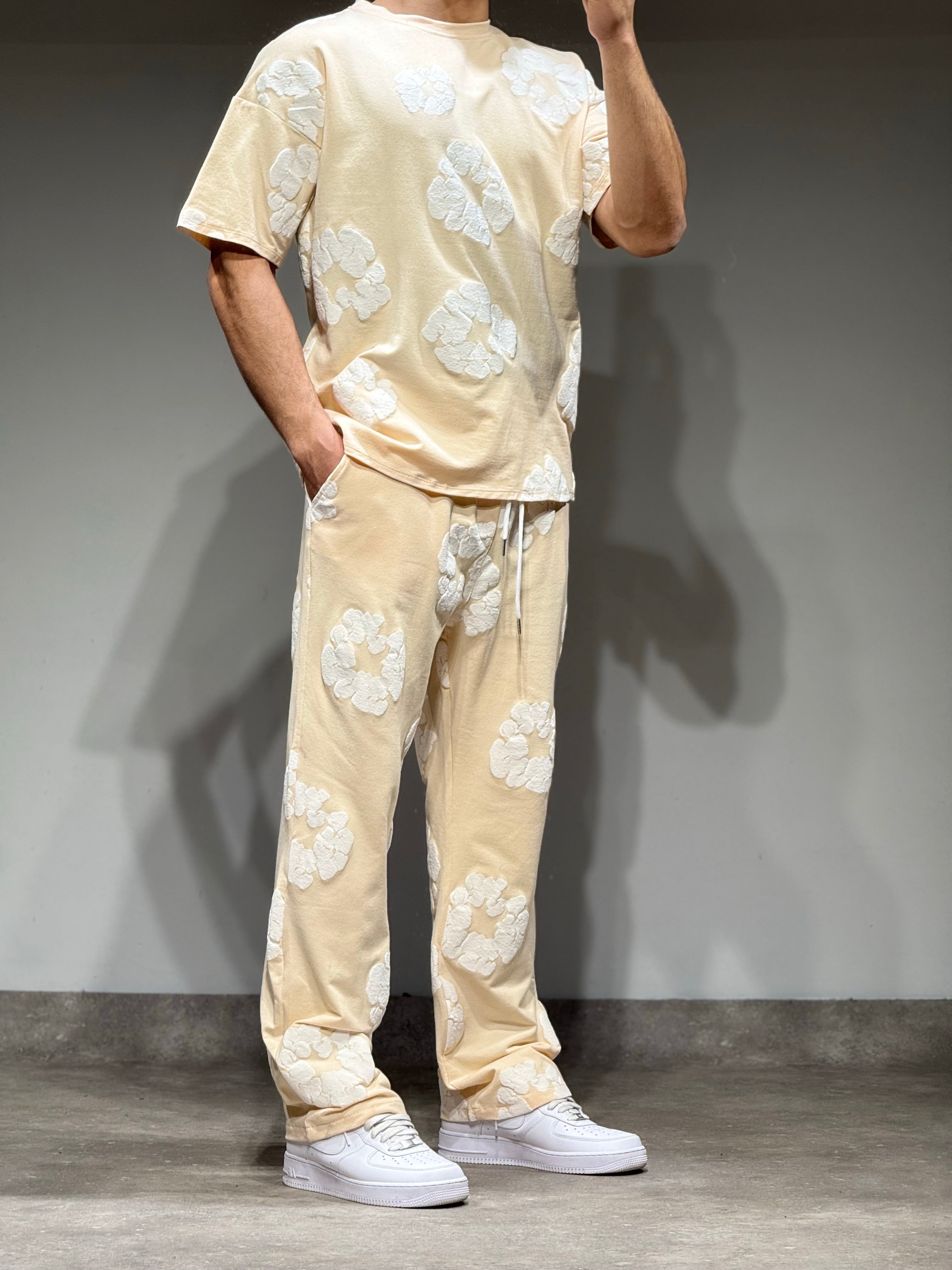 Ensemble Tears t-shirt pantalon beige