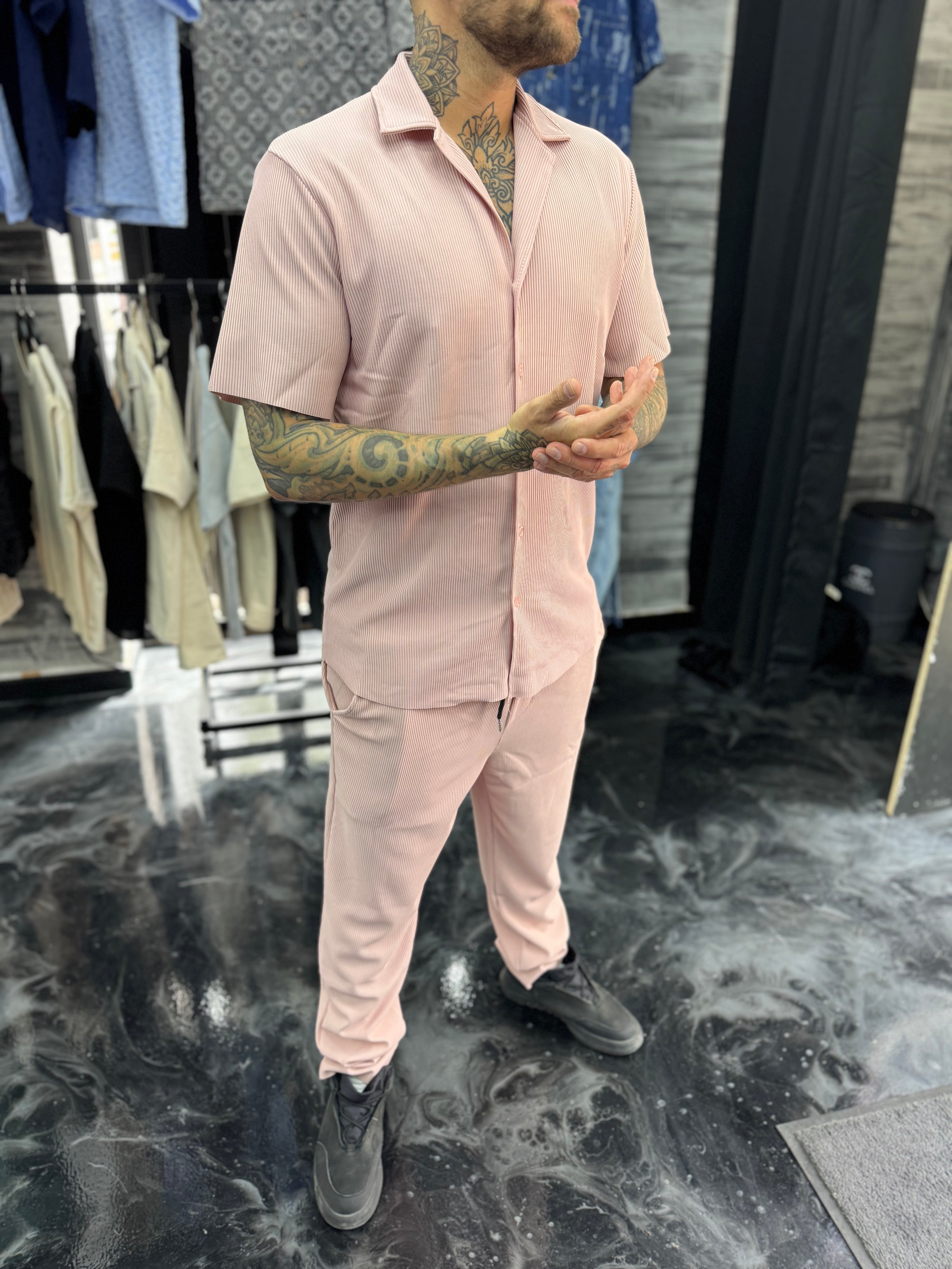 Ensemble Pablo Chemise pantalon Rose