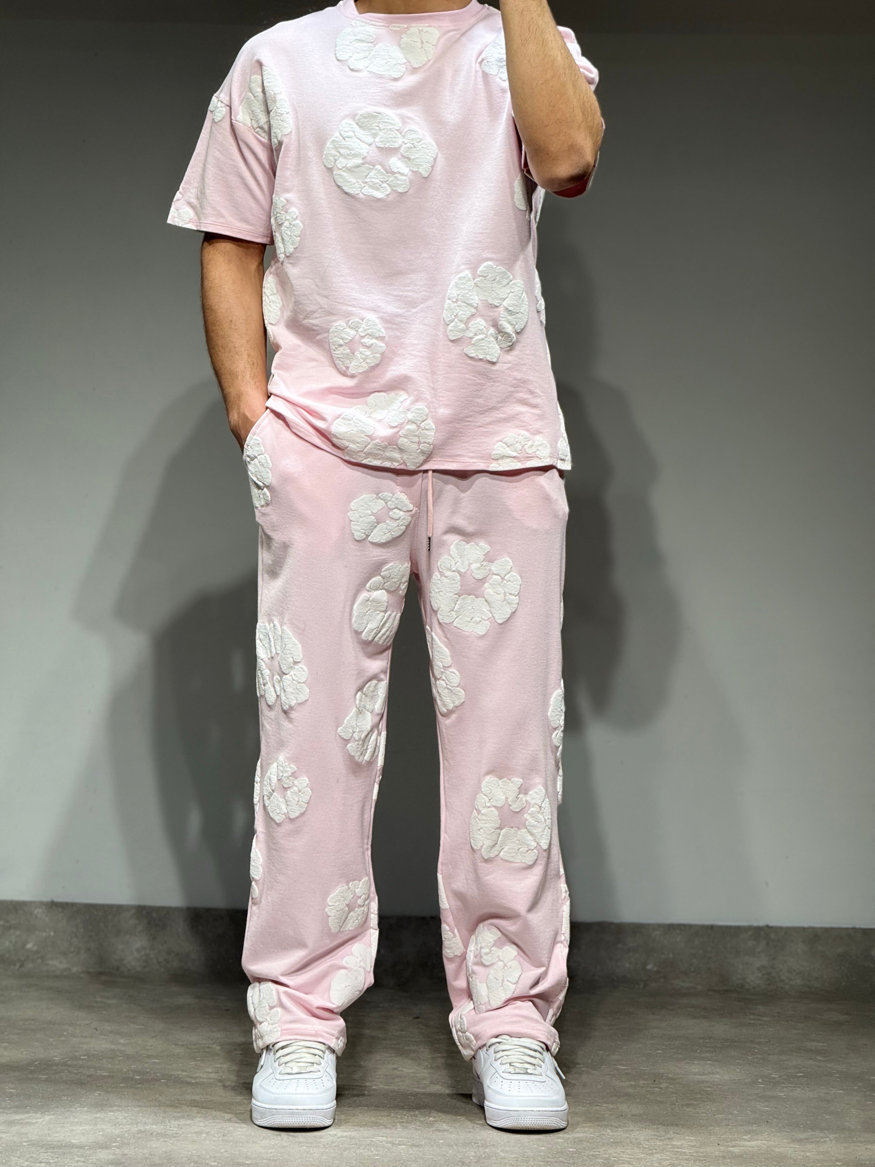 Ensemble Tears t-shirt pantalon rose