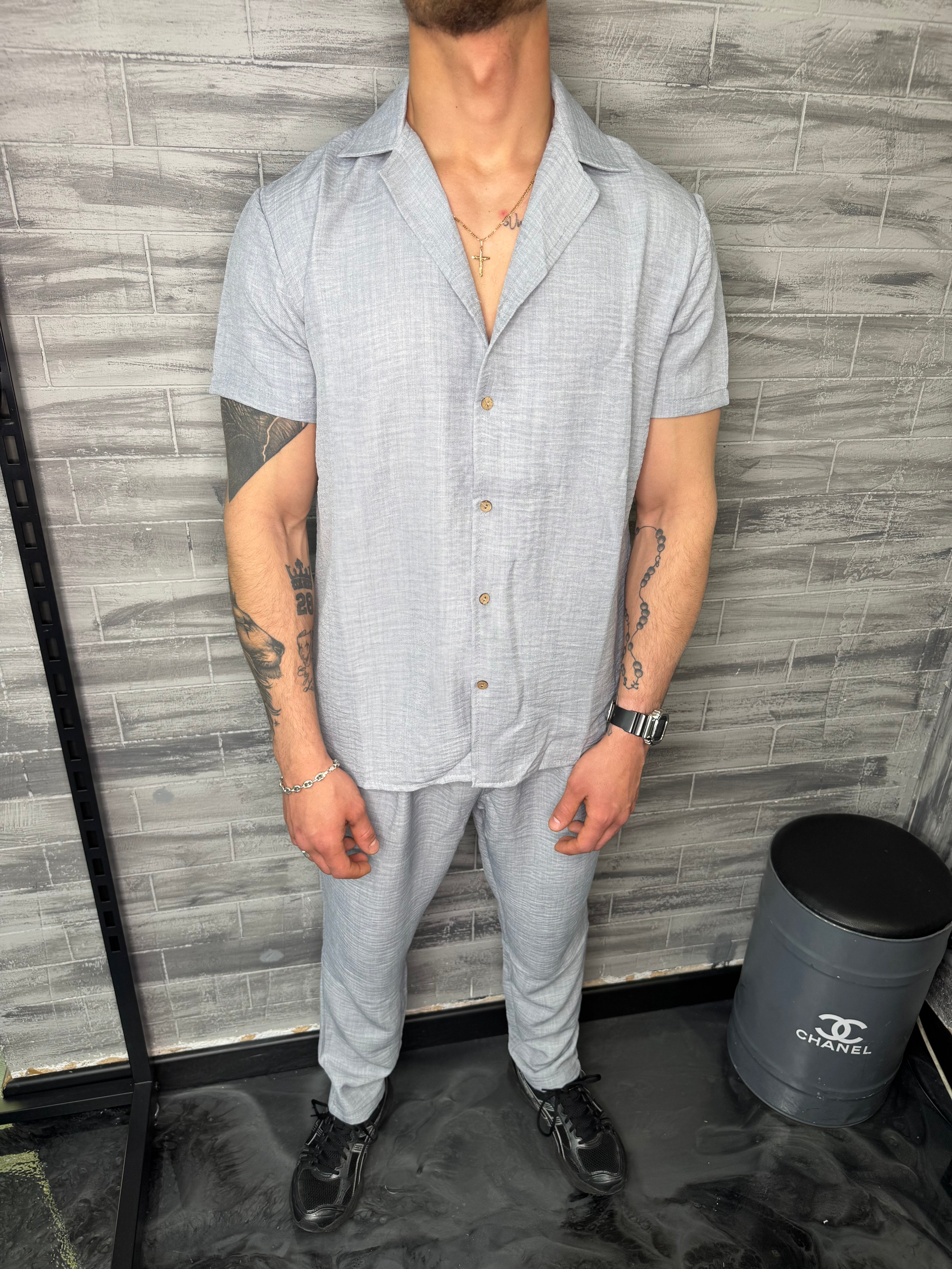 Ensemble Ibiza Lin gris