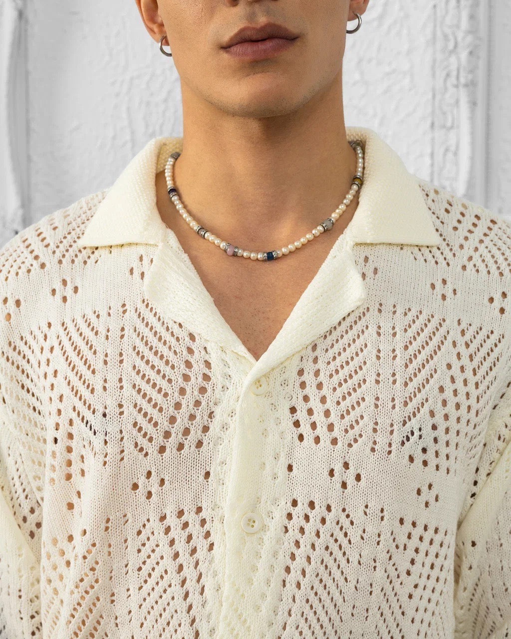 Chemise maille Tulum ivoire
