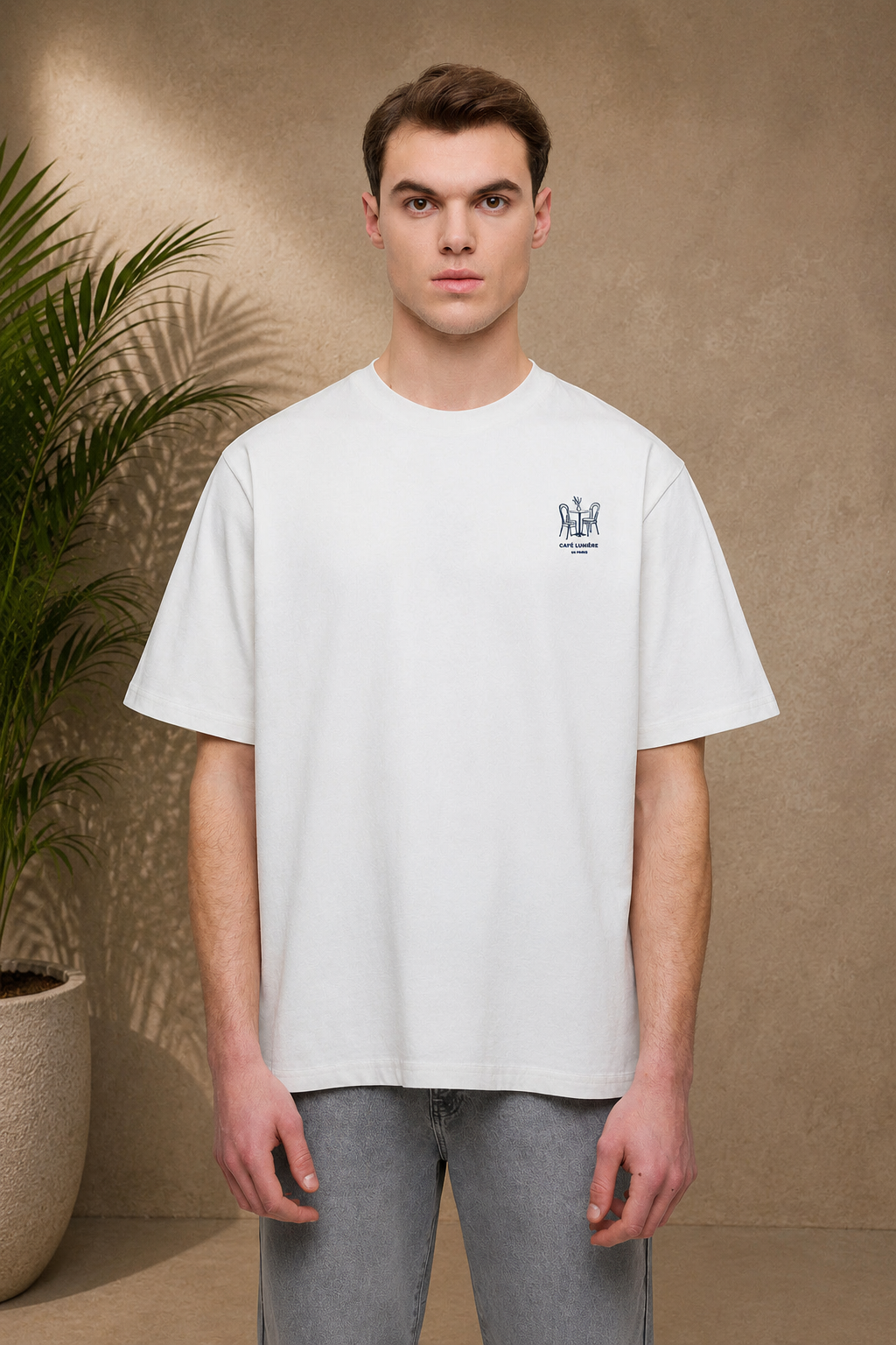 T-shirt Café Lumière blanc