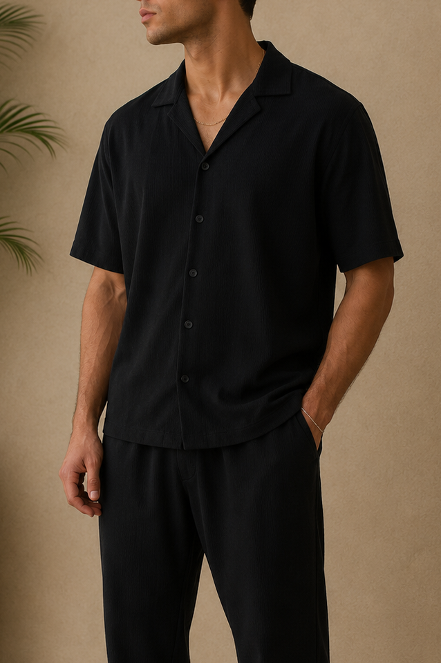 Chemise texturé noir