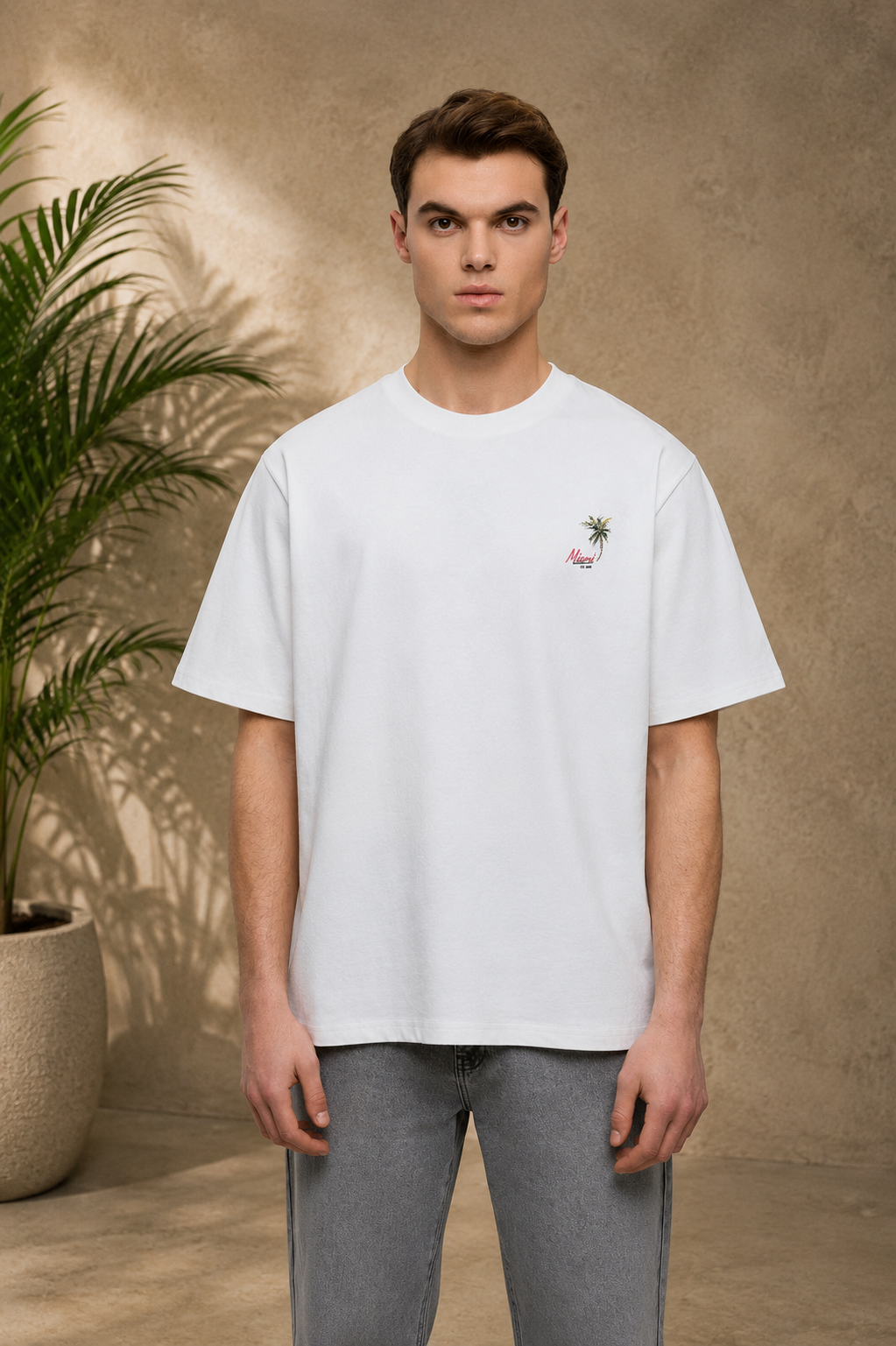 T-shirt Miami blanc