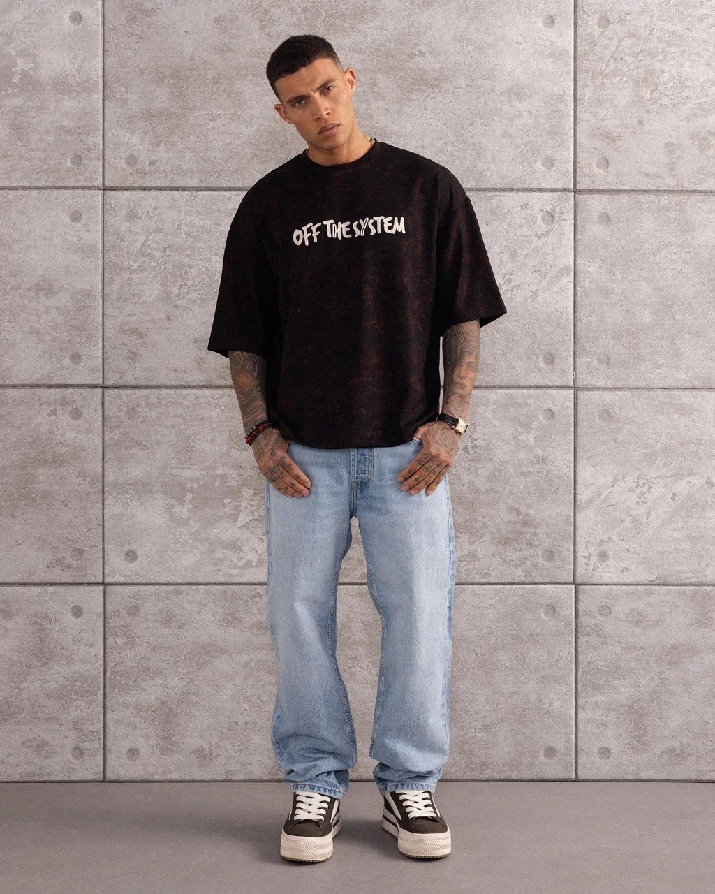 T-shirt Oversize Be Happy noir
