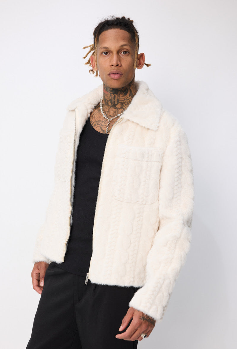 Veste fourrure blanche Montréal