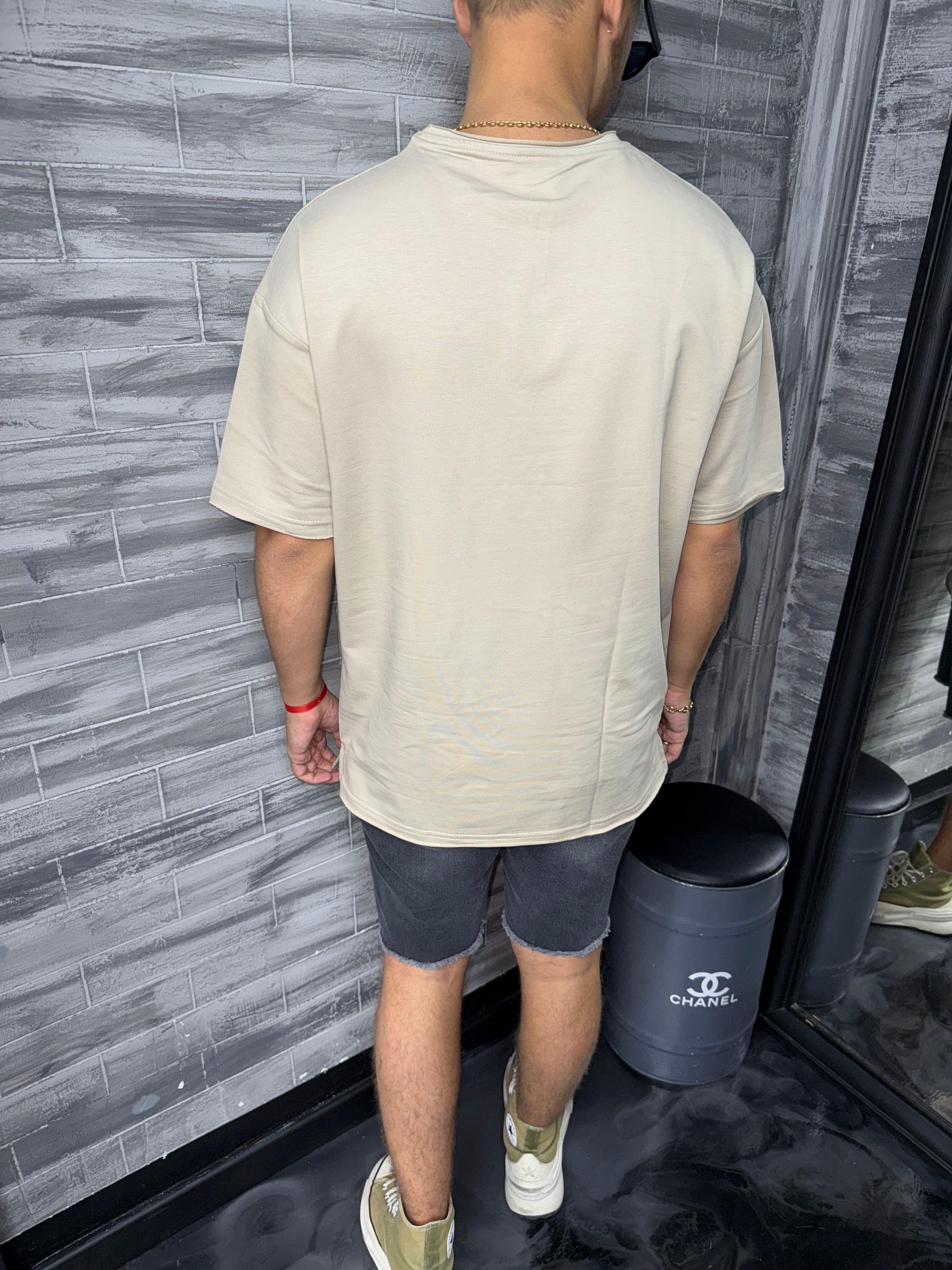 T-shirt Oversize uni beige