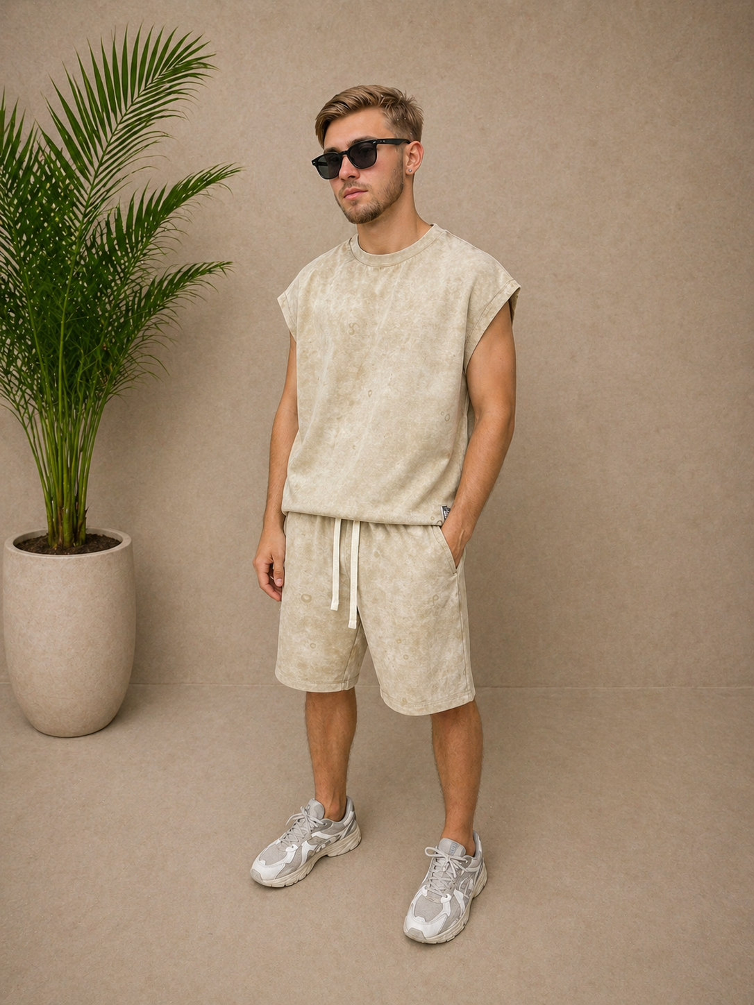 Ensemble Short + débardeur kaki