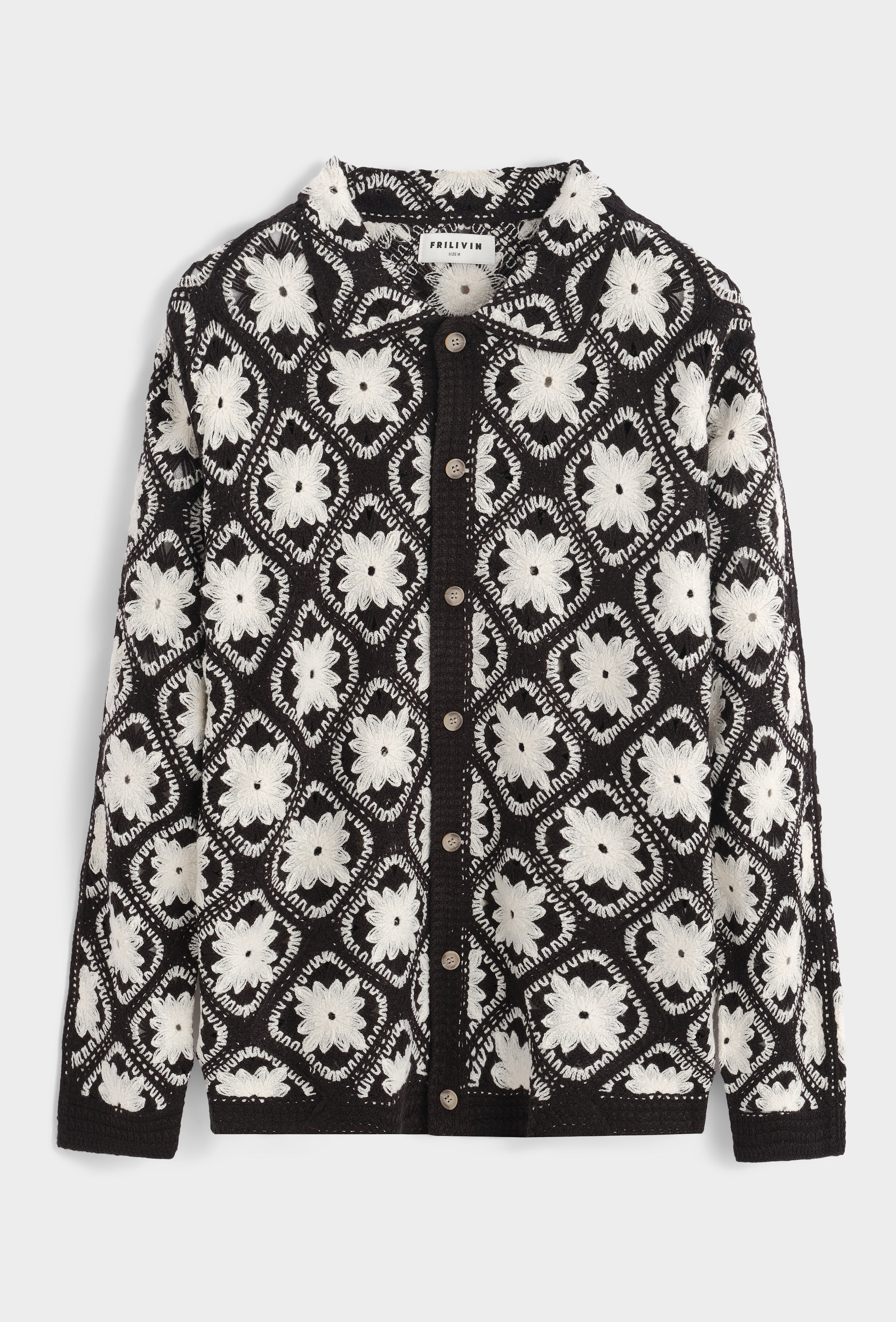 Surchemise motifs noir/blanc