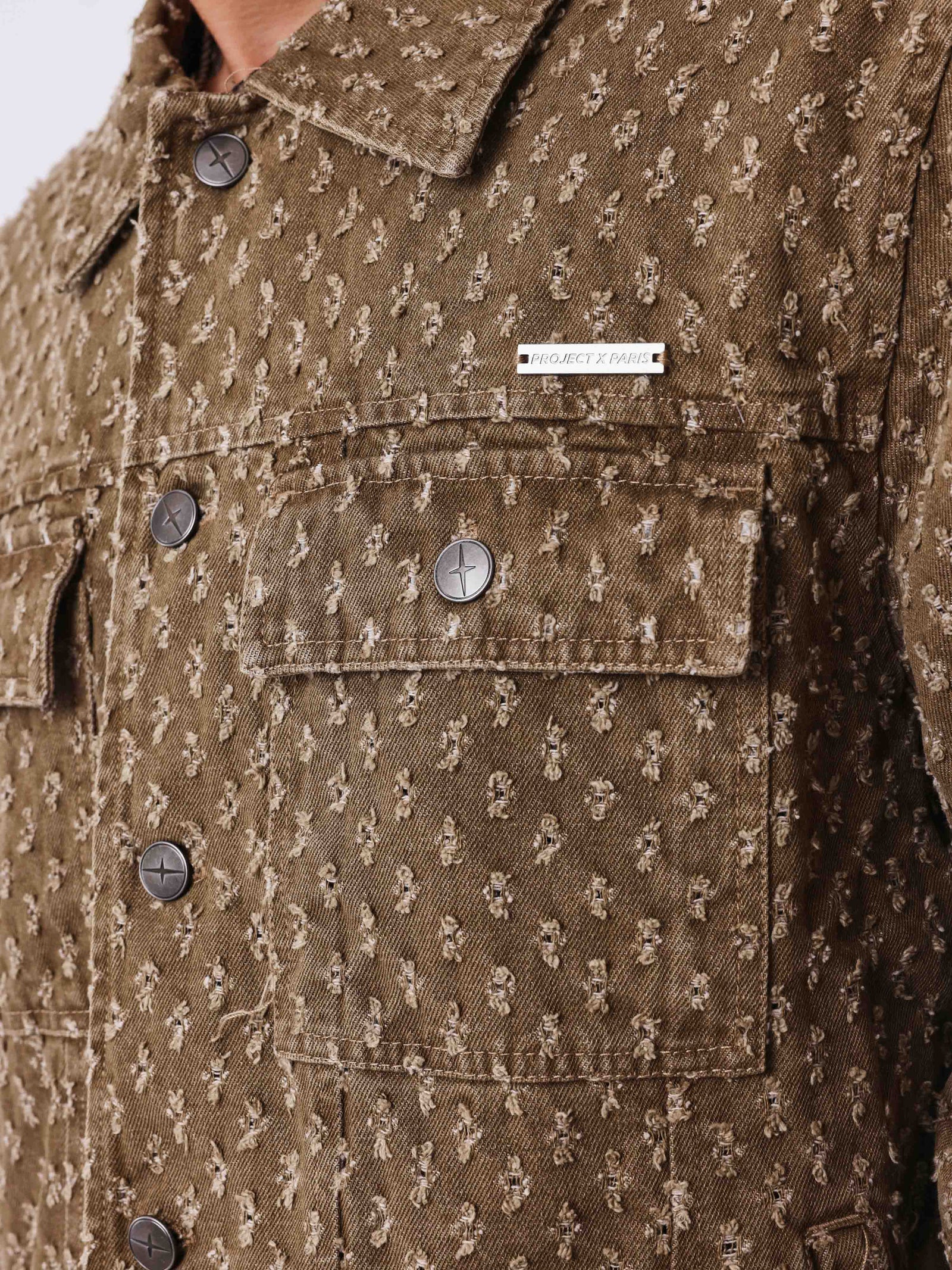 PXP - Veste denim native marron