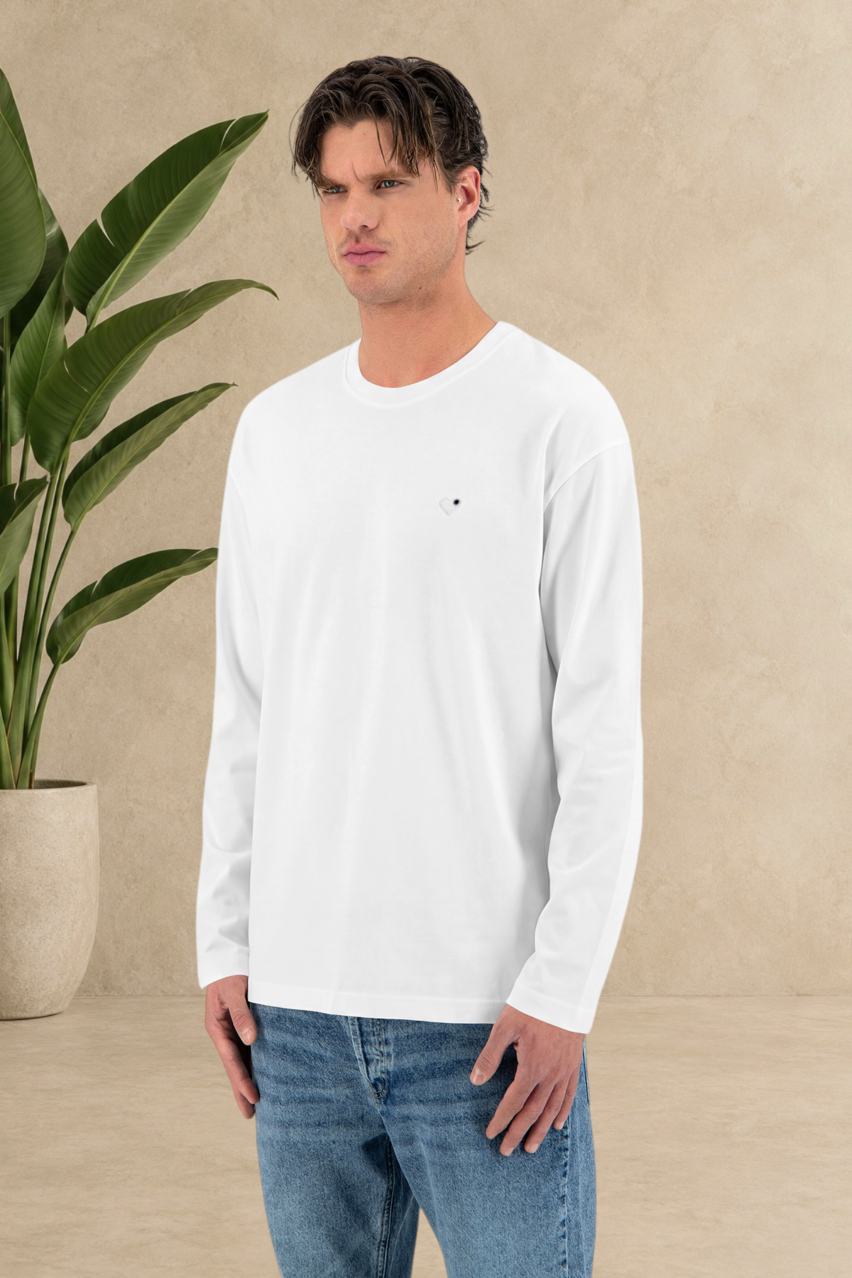 T-Shirt manche longue Cheri blanc