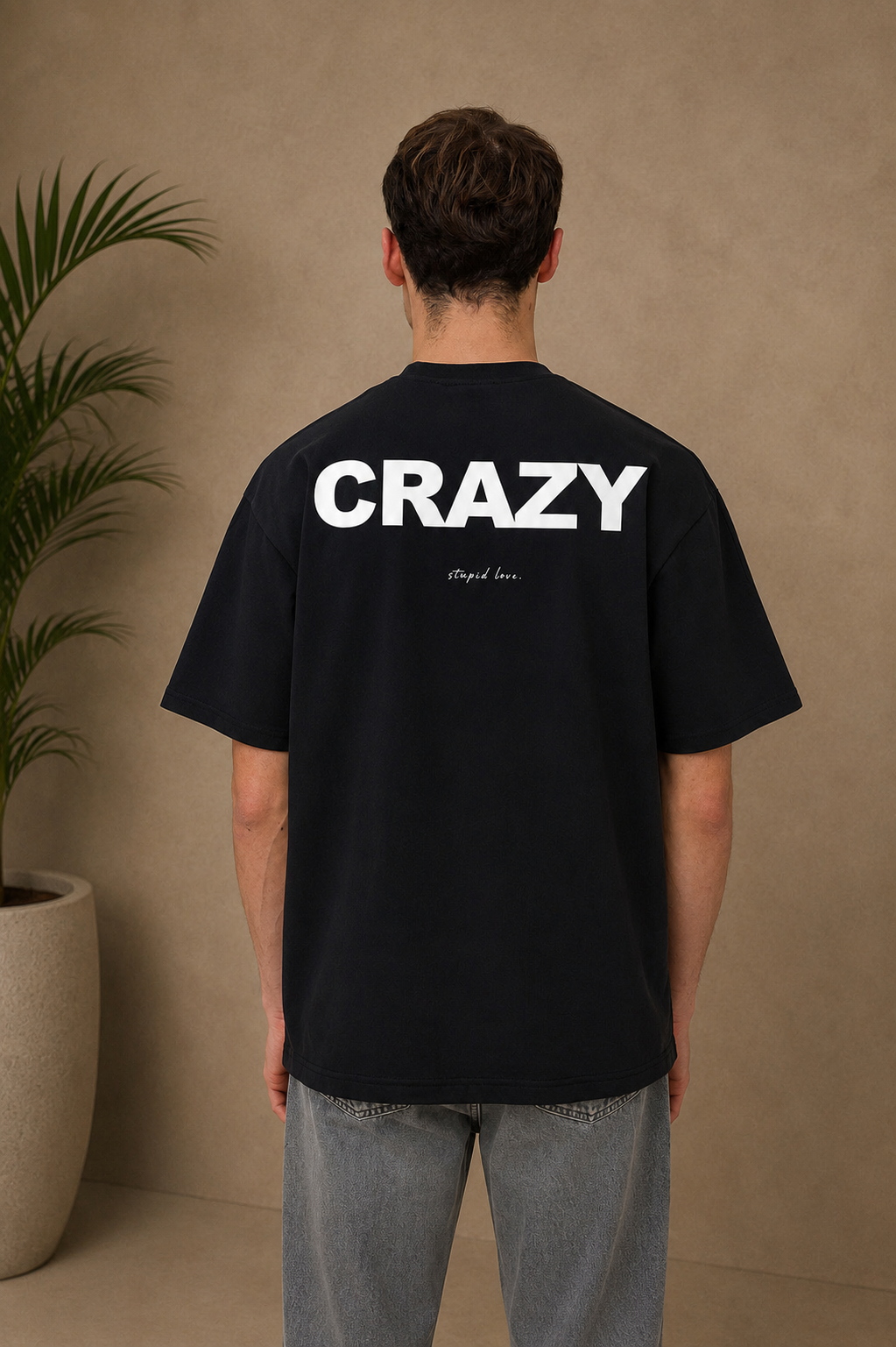 T-shirt Crazy noir