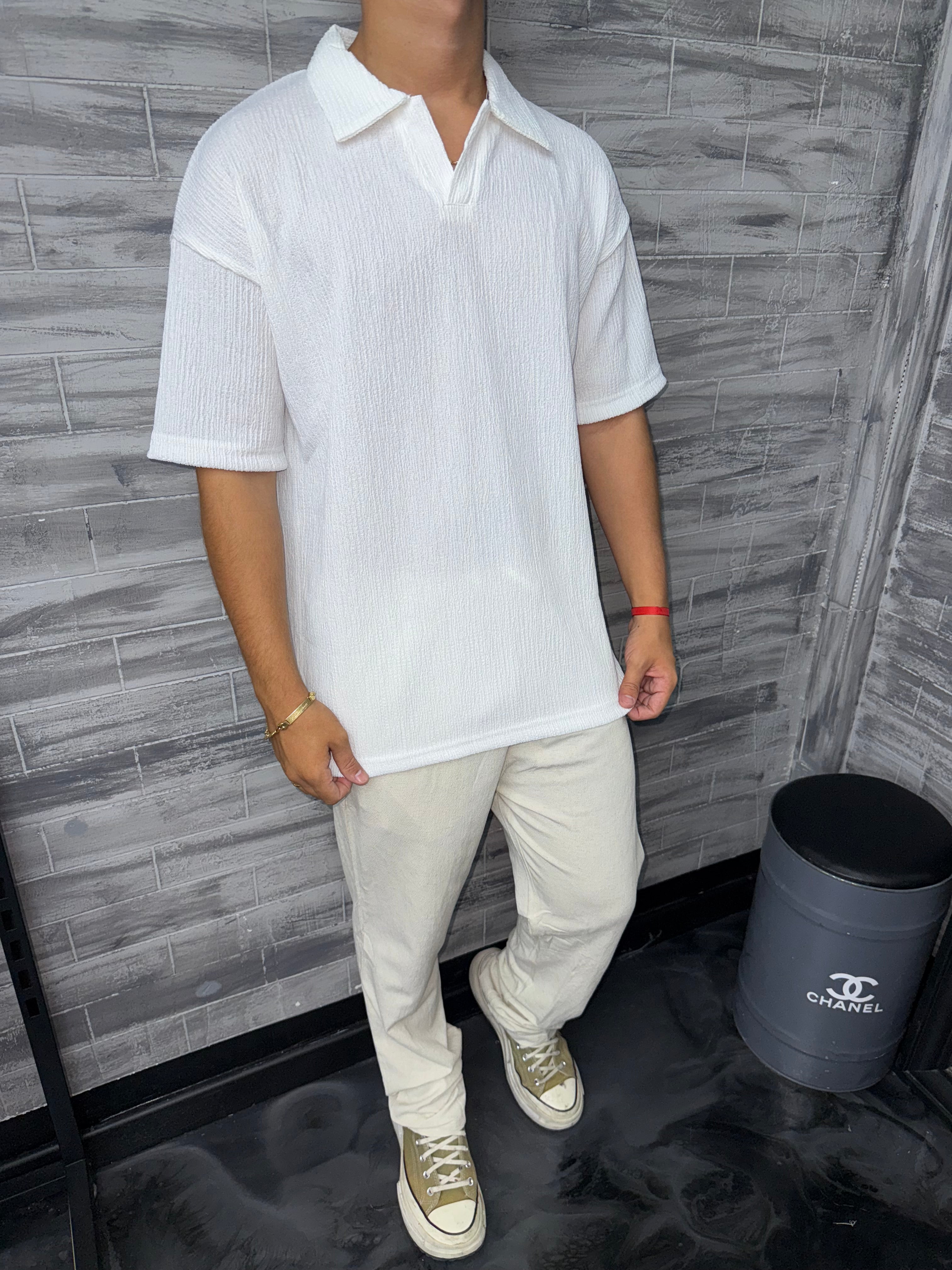 Polo Oversize blanc