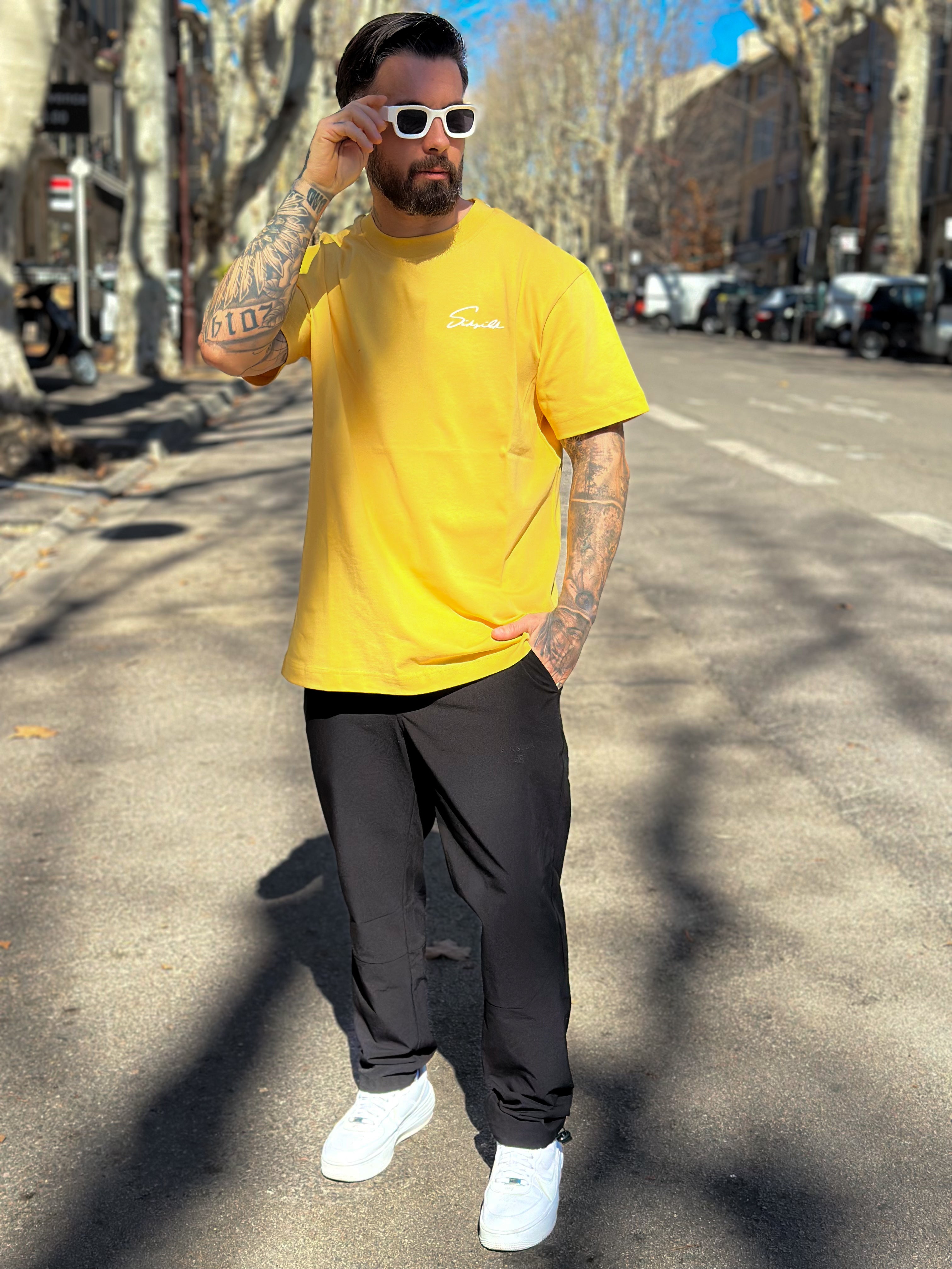 Siksilk - Script T-Shirt Yellow