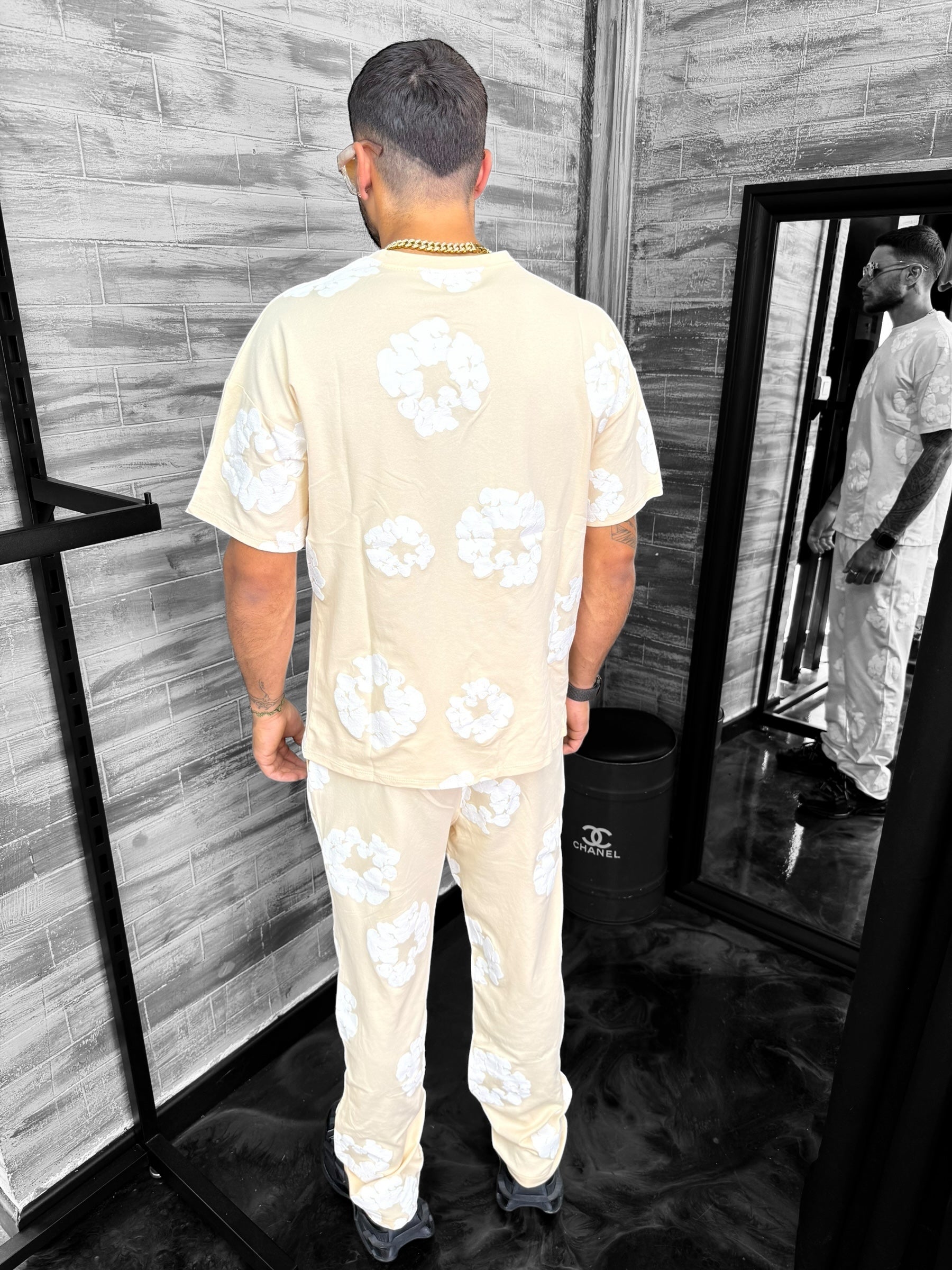 Ensemble Tears t-shirt pantalon beige