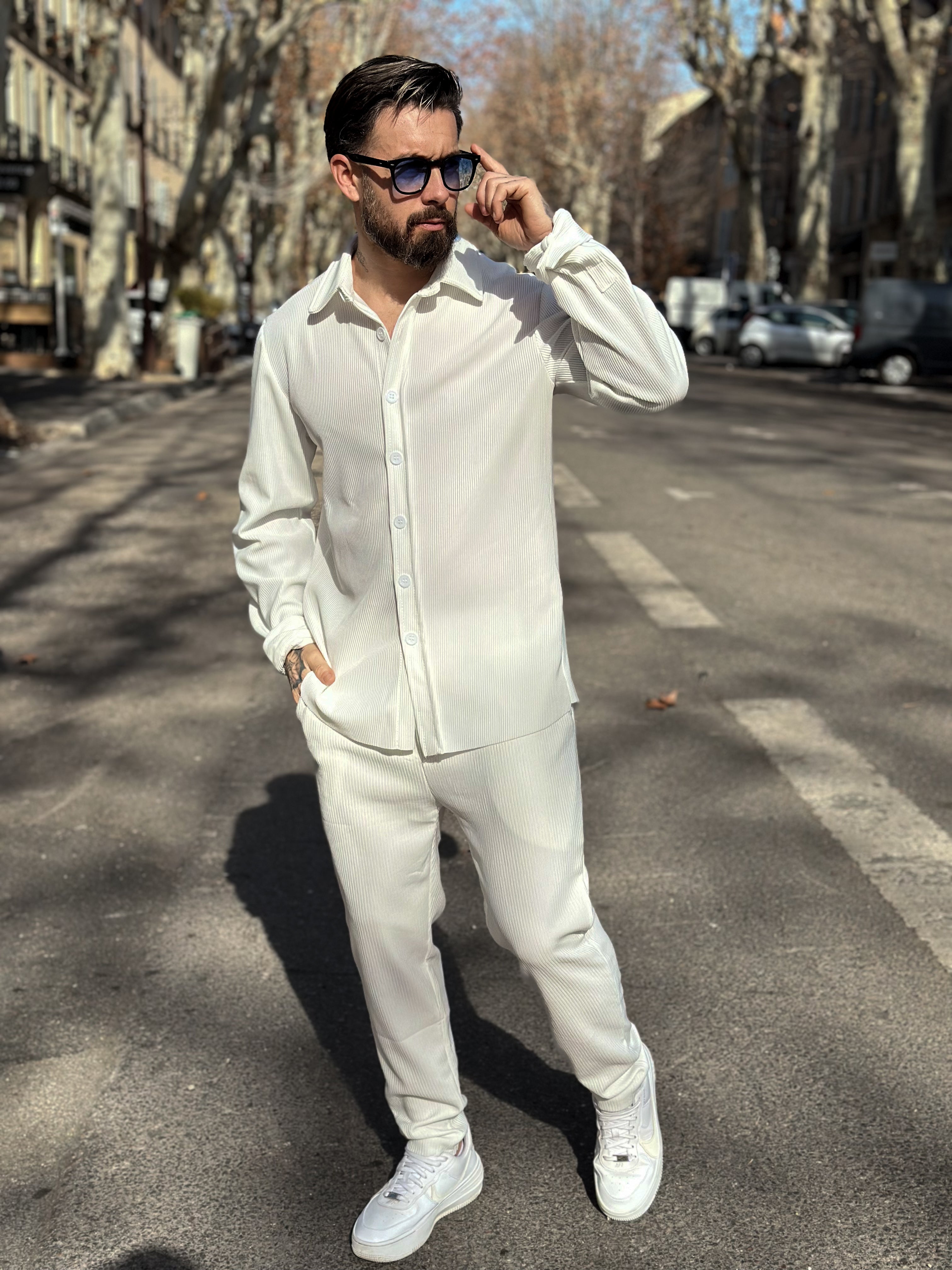 Pantalon Pablo blanc texturé - Stayin