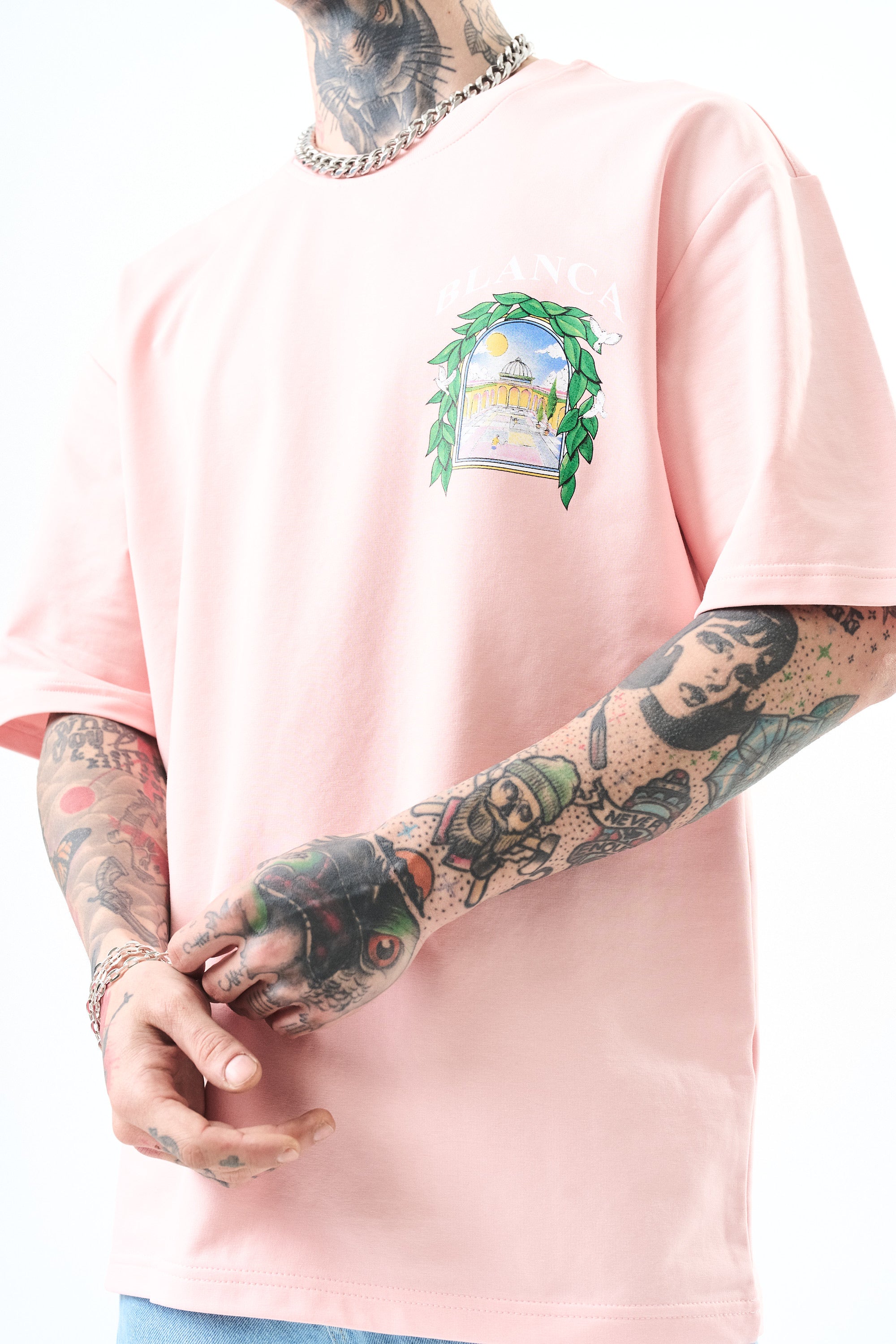 T-shirt Blanca rose