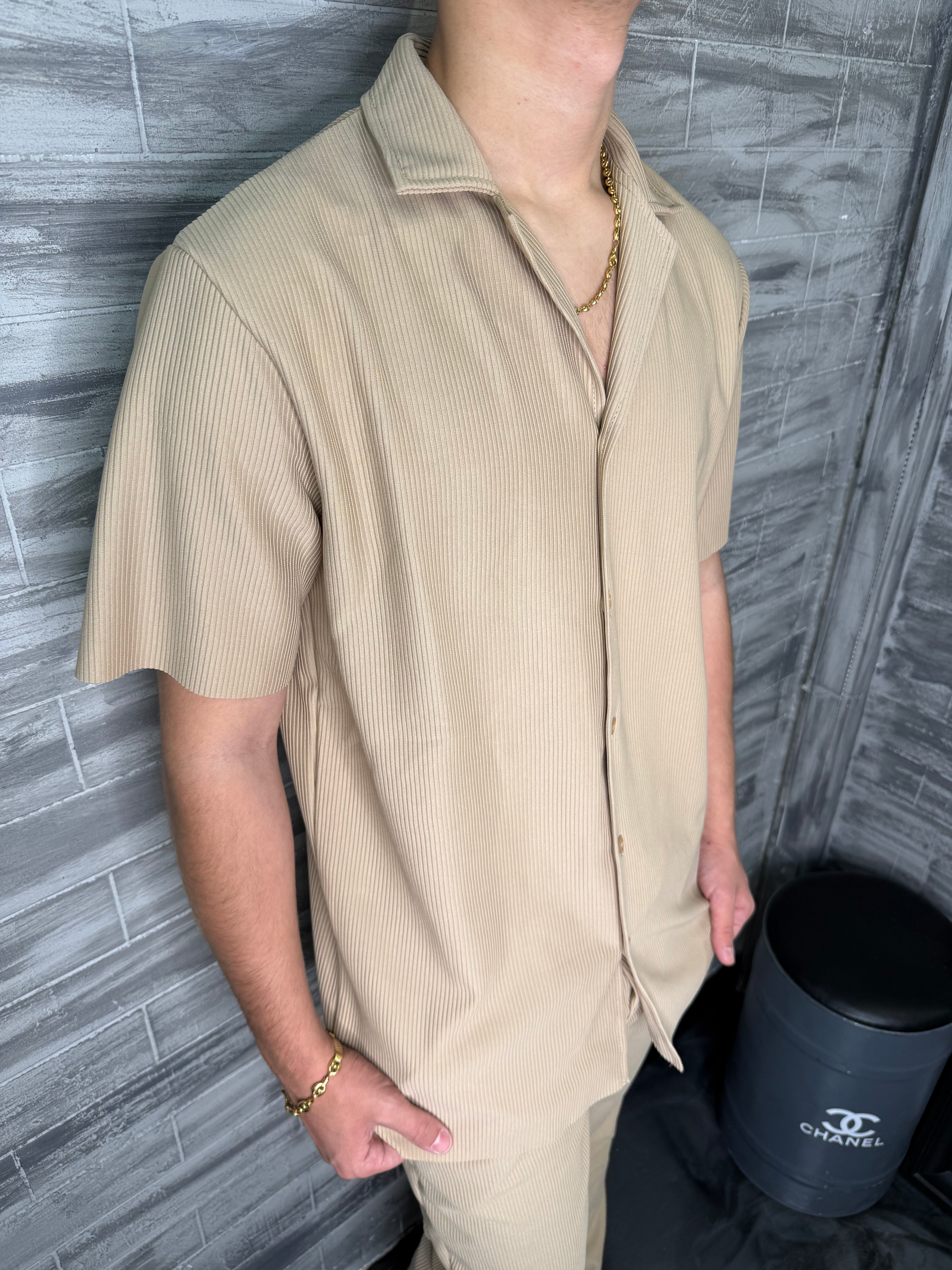 Ensemble Pablo Chemise pantalon beige
