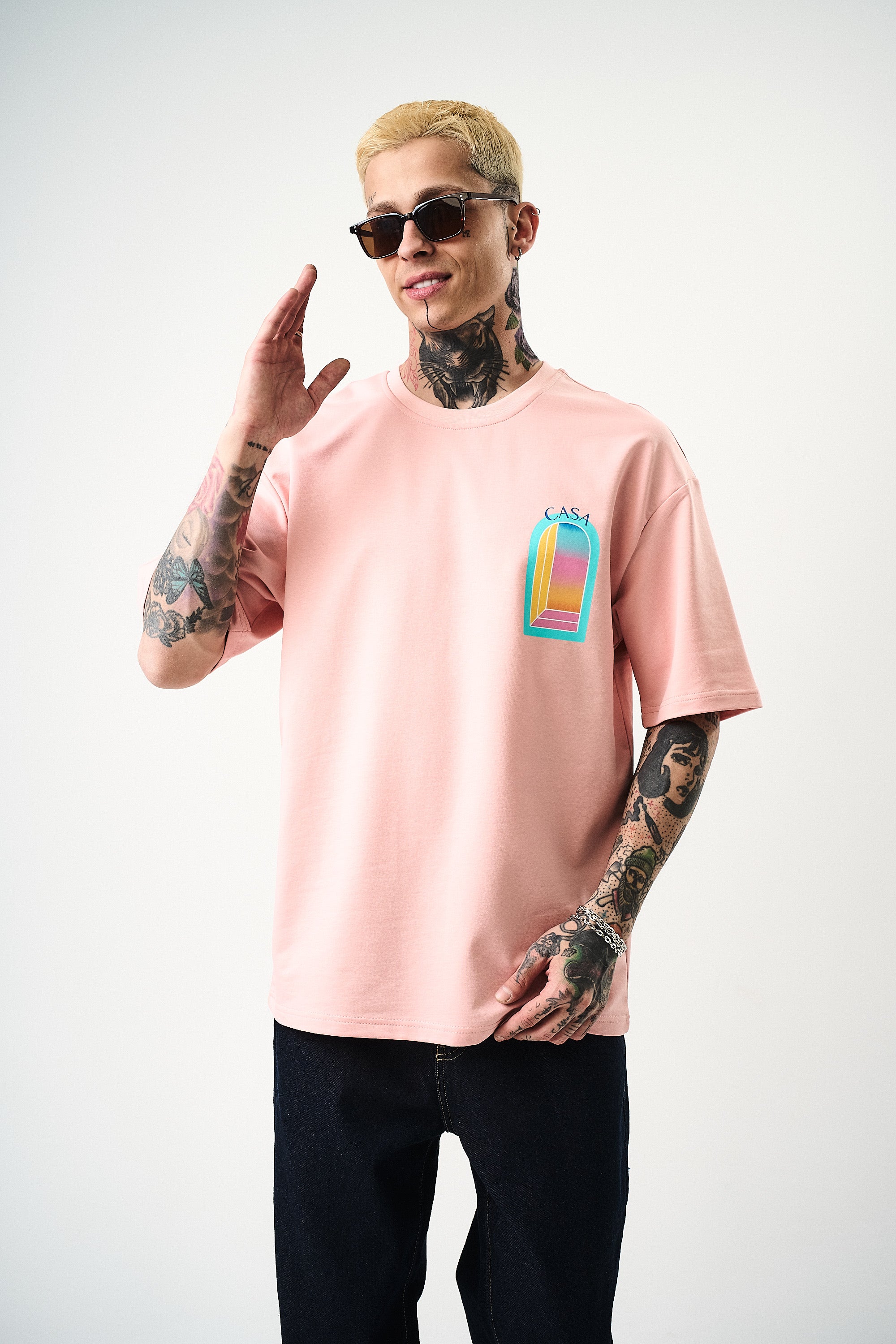 T-shirt Casa rose