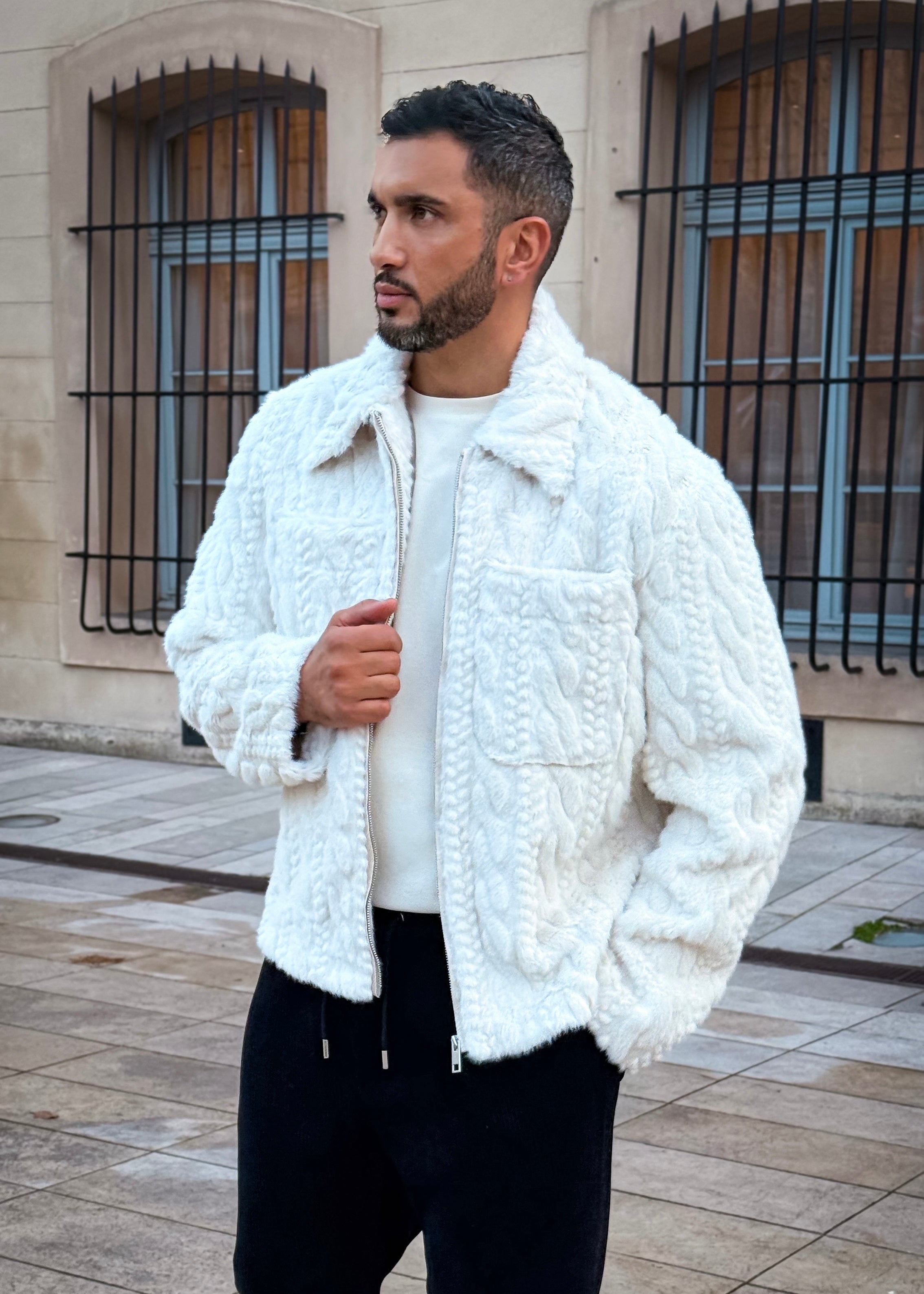 Veste fourrure blanche Montréal