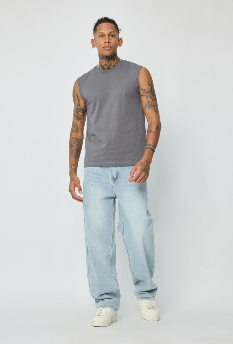 T-shirt Débardeur gris