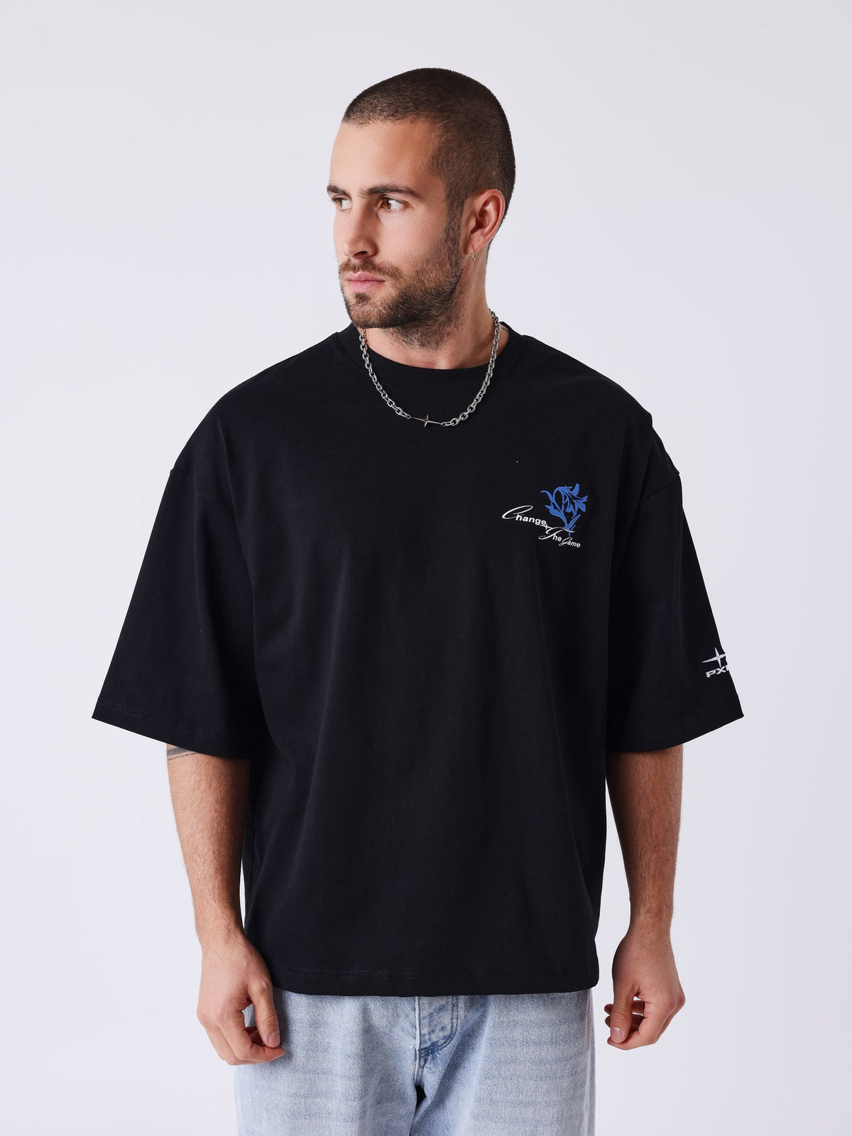 PXP - T-SHIRT FLORAL NOIR